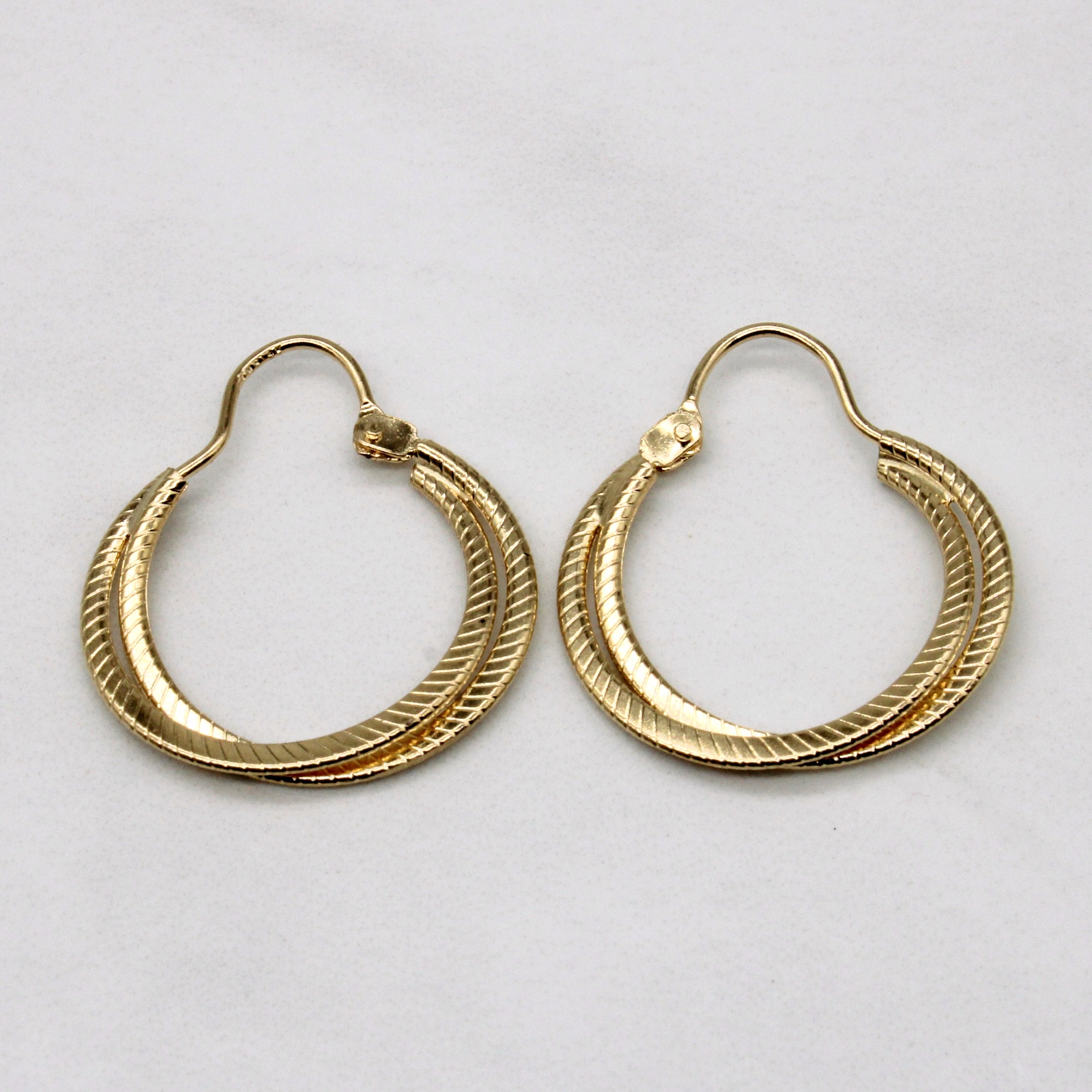 14k Yellow Gold Hoop Earrings