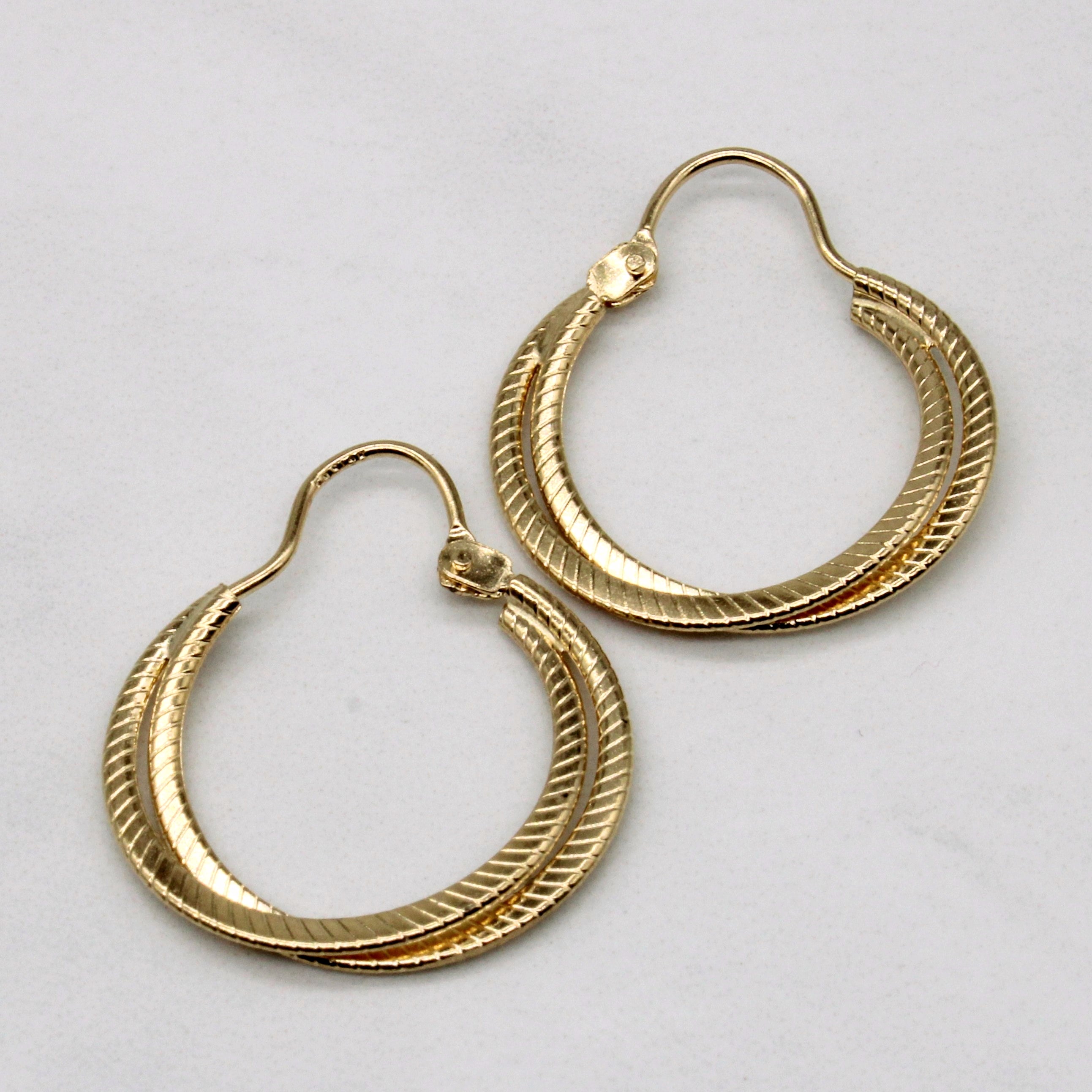 14k Yellow Gold Hoop Earrings