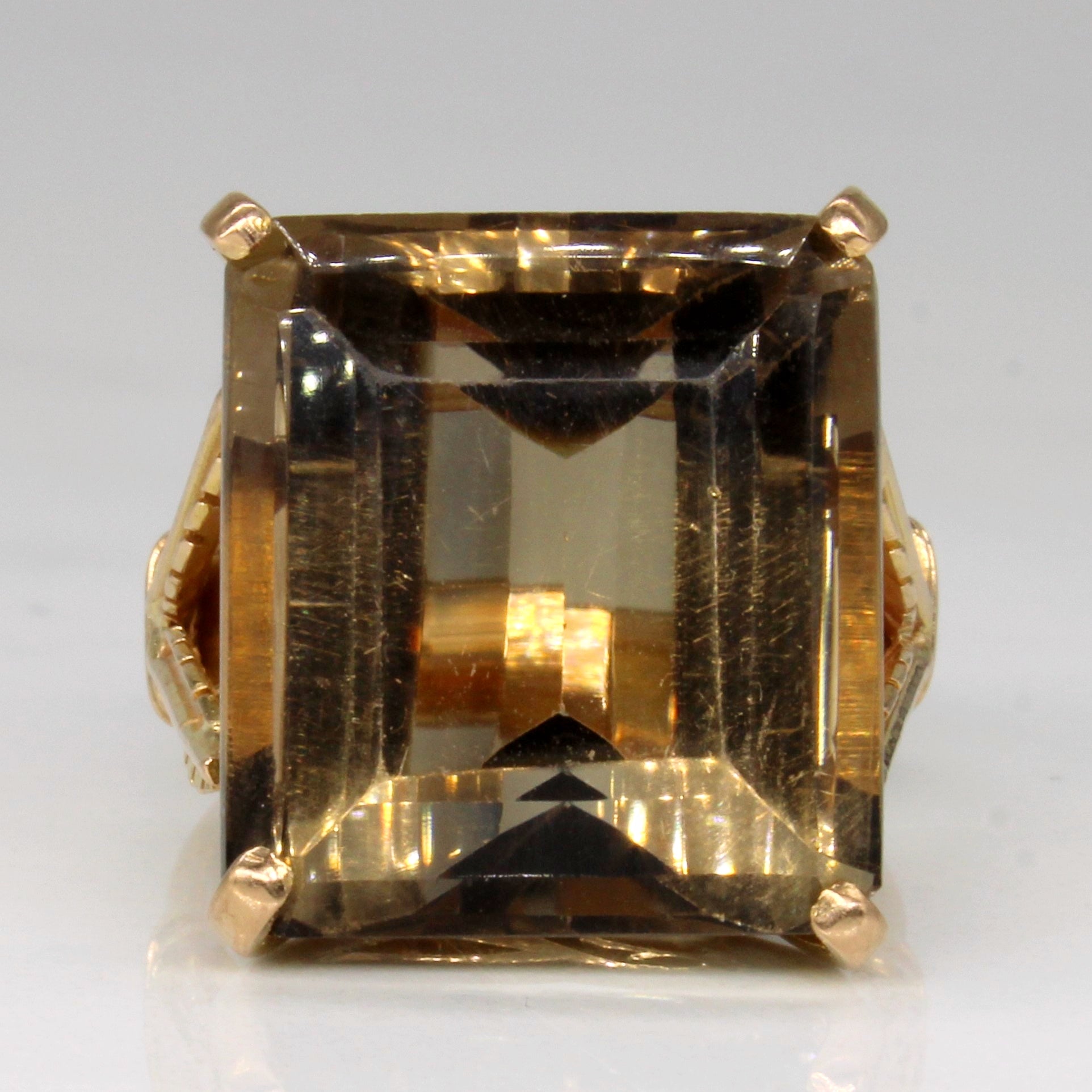 Smoky Quartz Cocktail Ring | 19.10ct | SZ 6.5 |