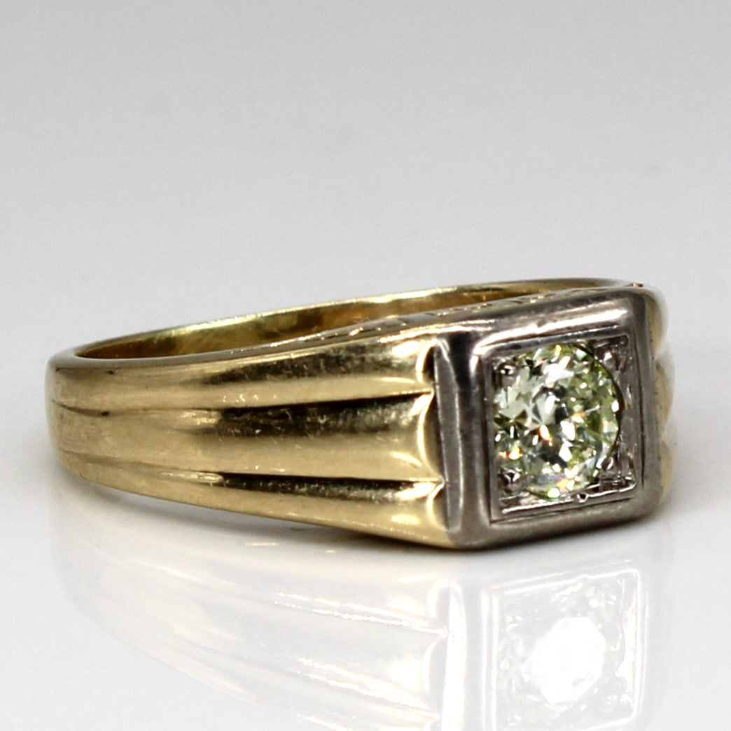 Flush Set Solitaire Diamond Ring | 0.57ct | SZ 9.5 |