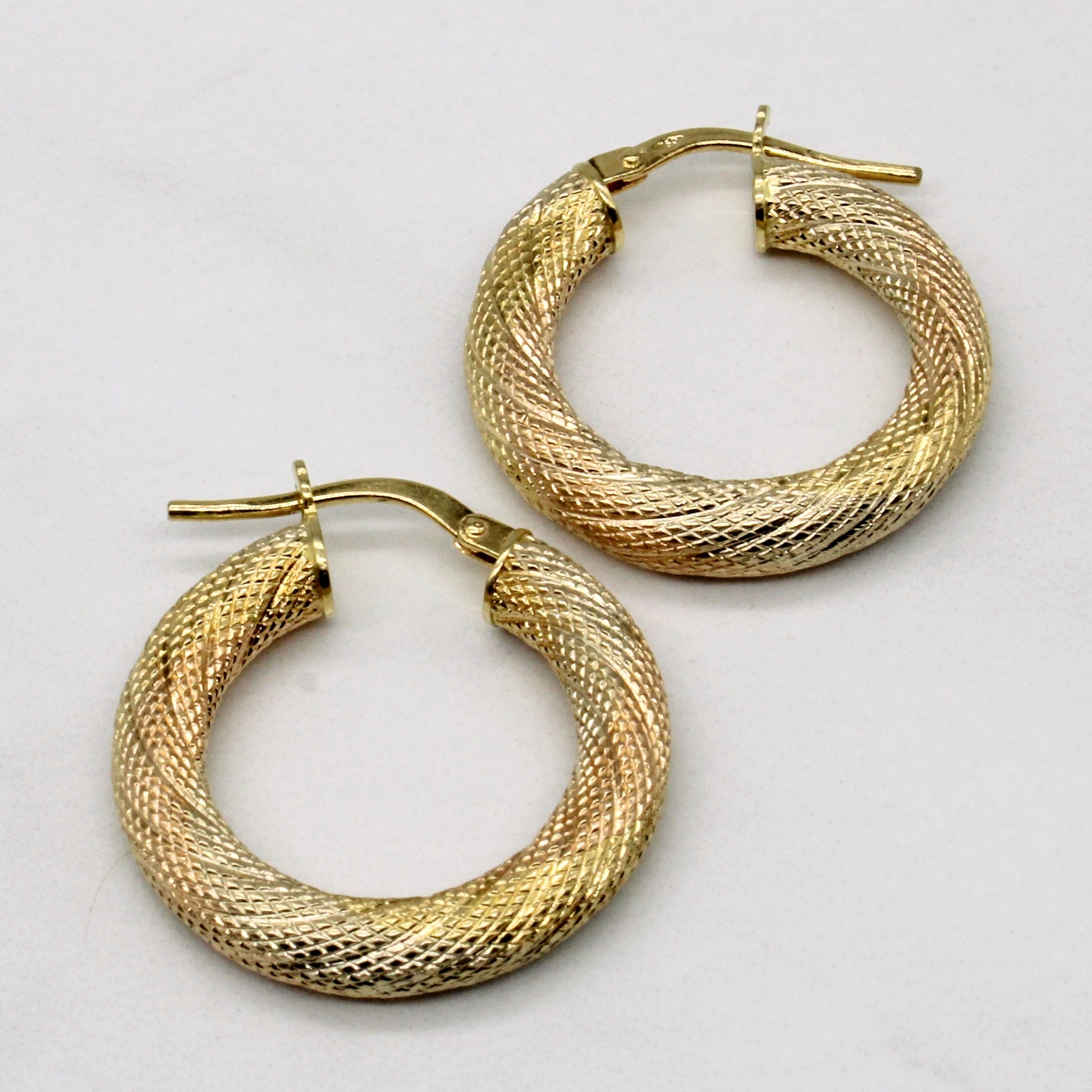 18k Tri Tone Gold Hoop earrings