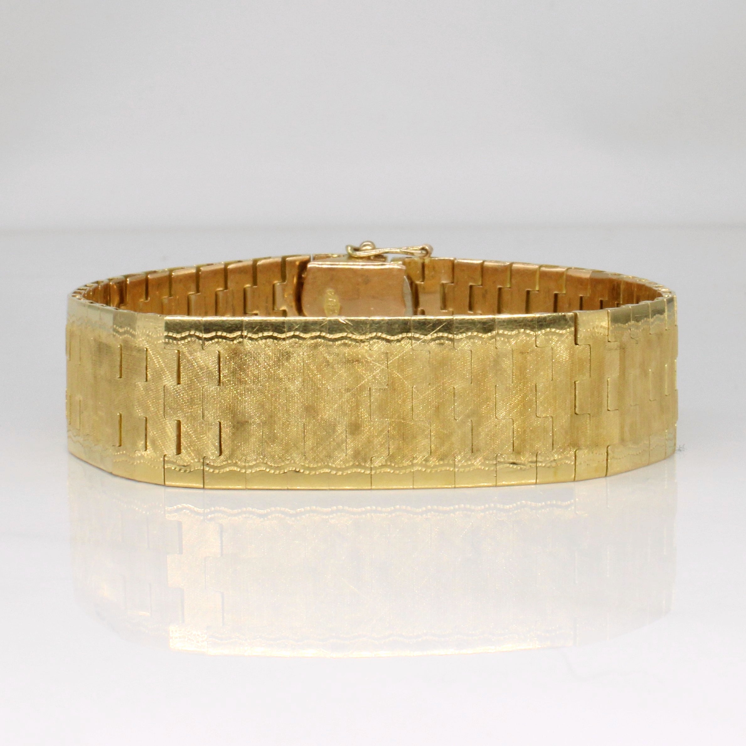 Bracelet vintage italien en or jaune 18 carats | 7,5" |
