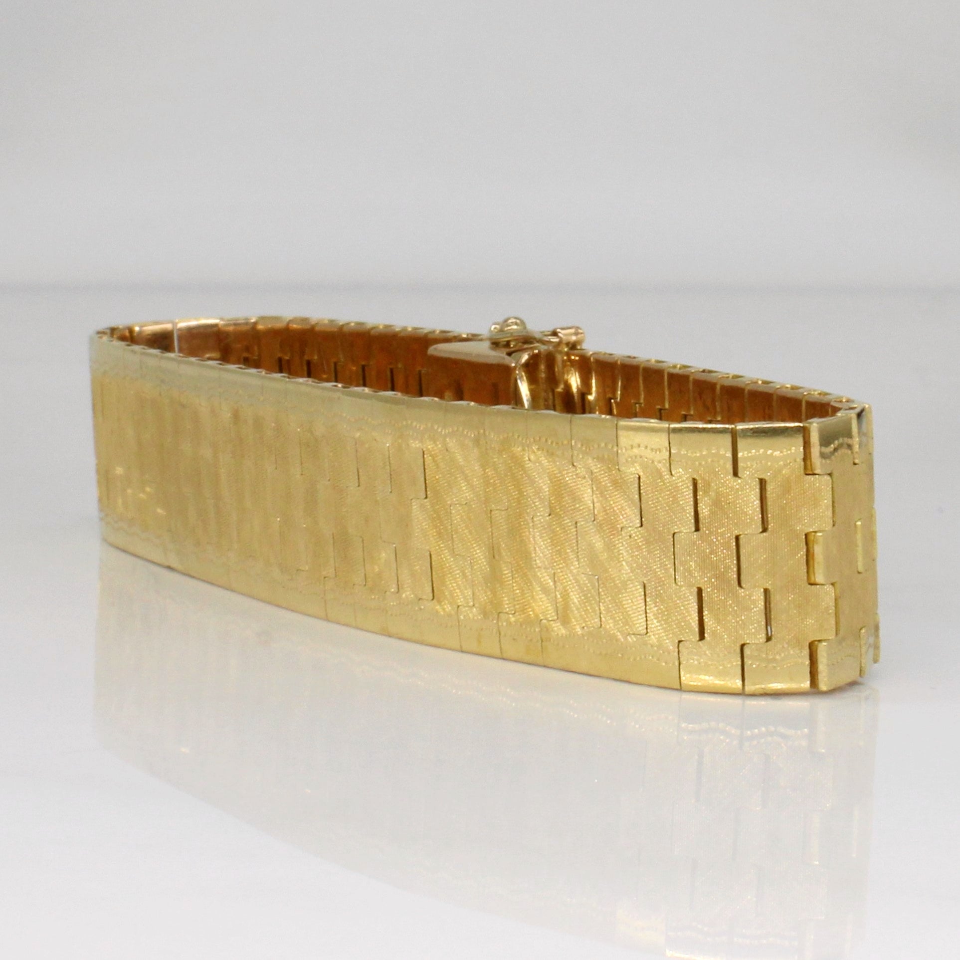 Bracelet vintage italien en or jaune 18 carats | 7,5" |
