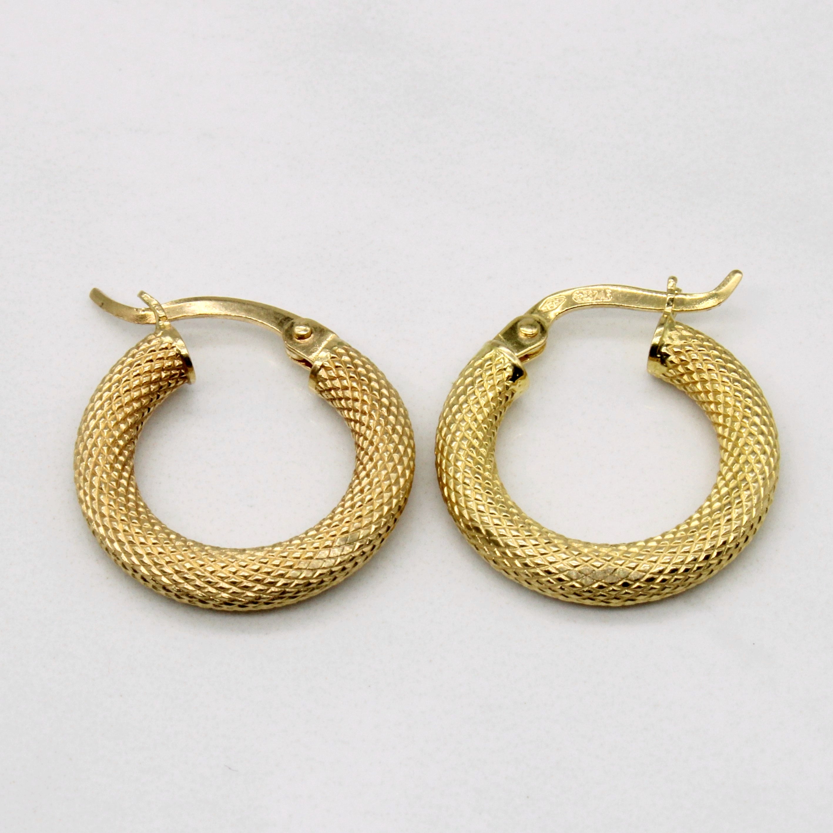 18k Yellow Gold Hoop Earrings