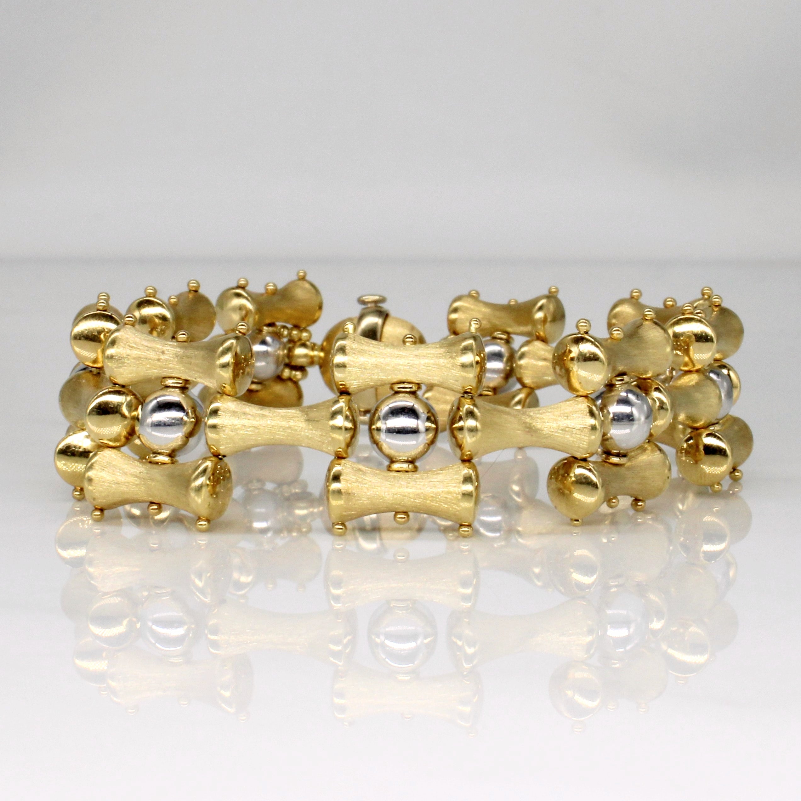 18k Two Tone Gold Bracelet | 7.5" |
