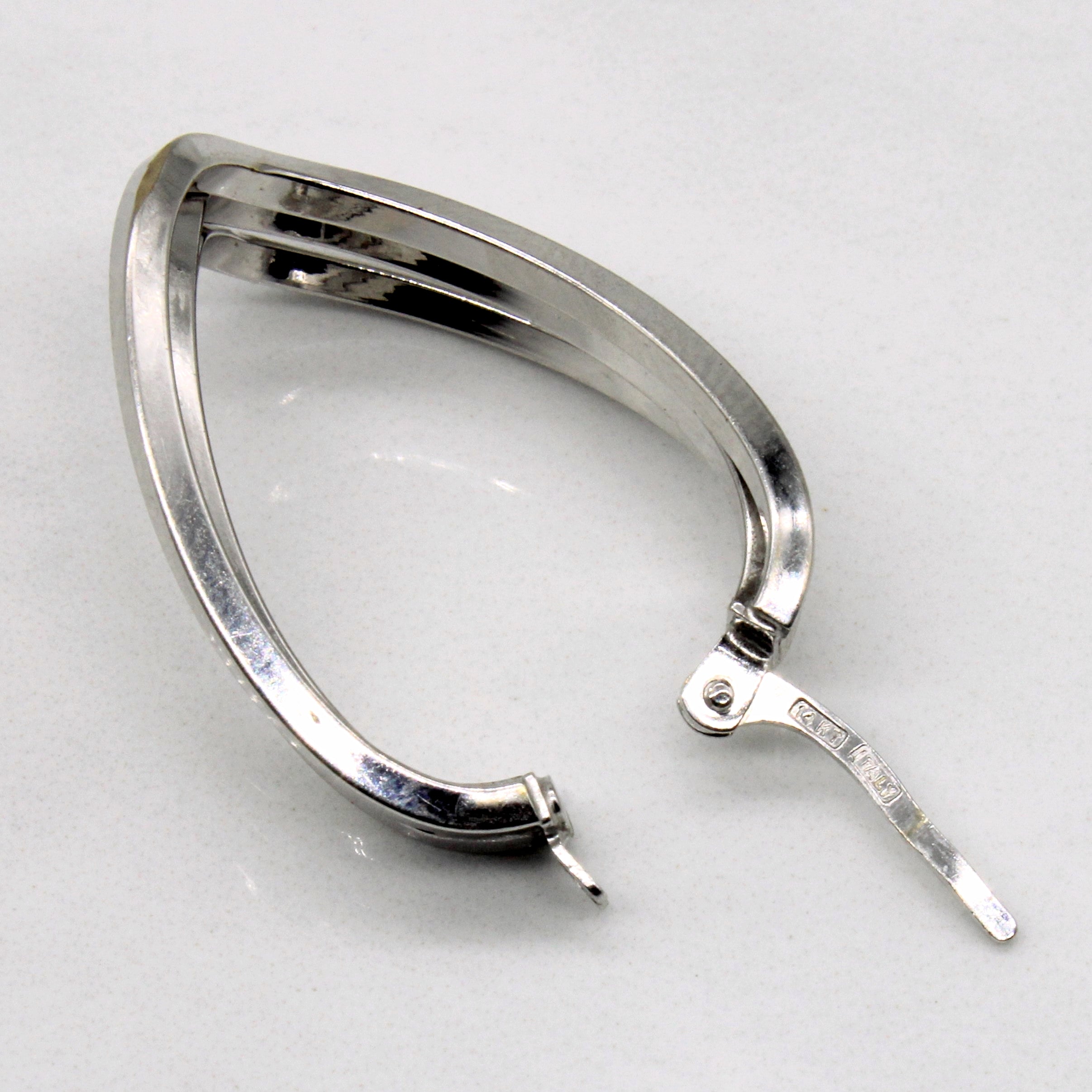 14k White Gold Hoop Earrings