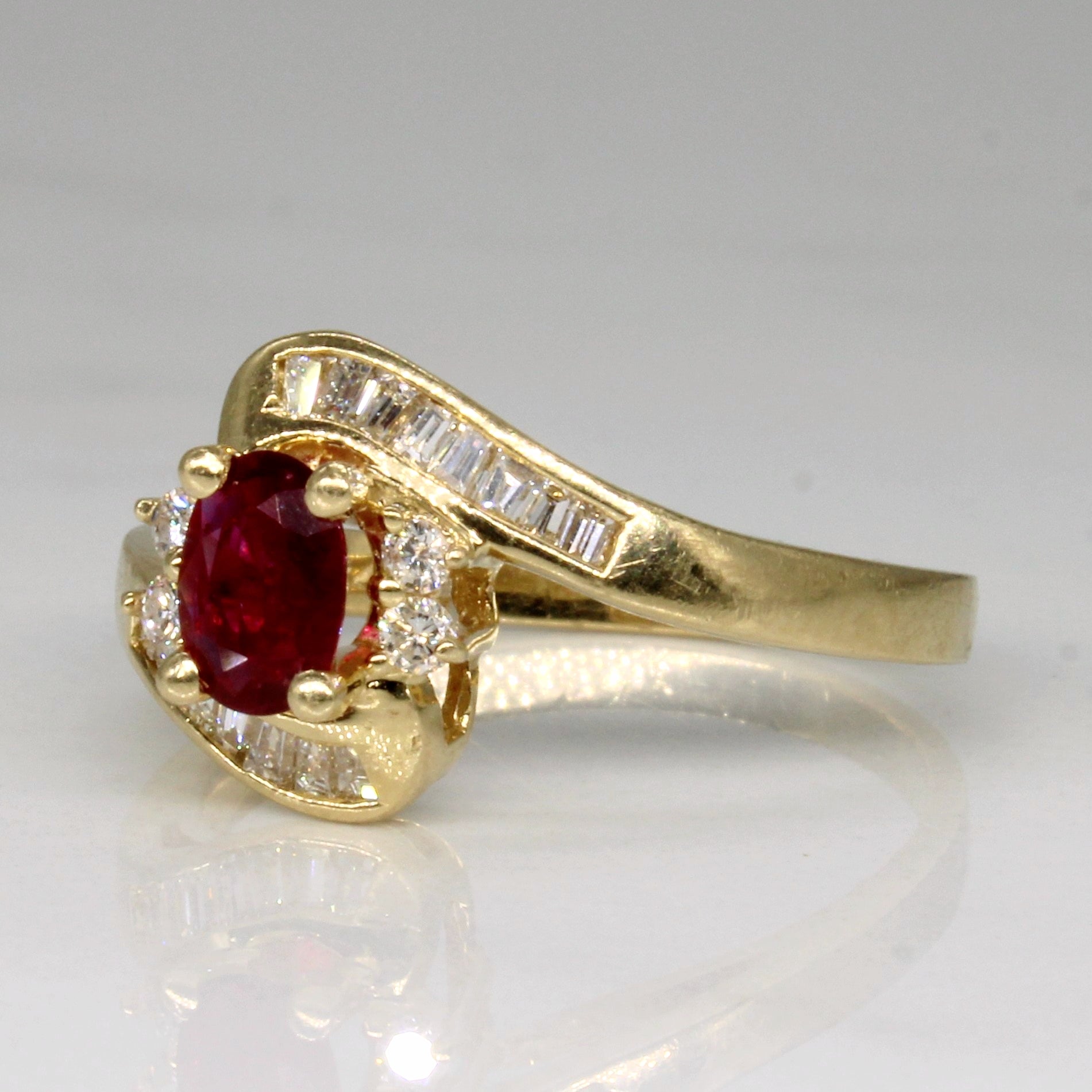 Ruby & Diamond Cocktail Ring | 0.35ct, 0.26ctw | SZ 6.5 |