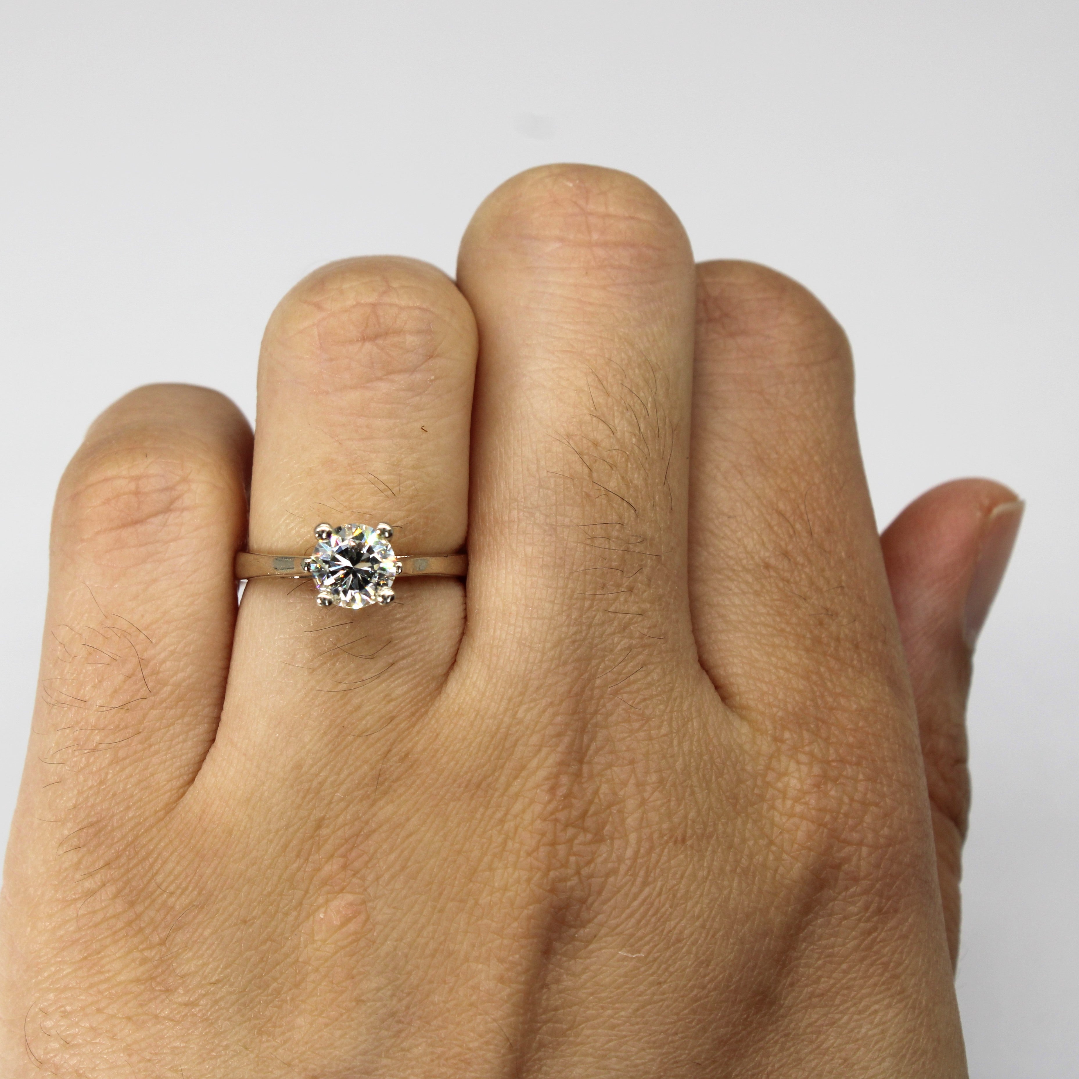 Solitaire Diamond Engagement Ring | 0.85ct SI1 I/J | SZ 5 |