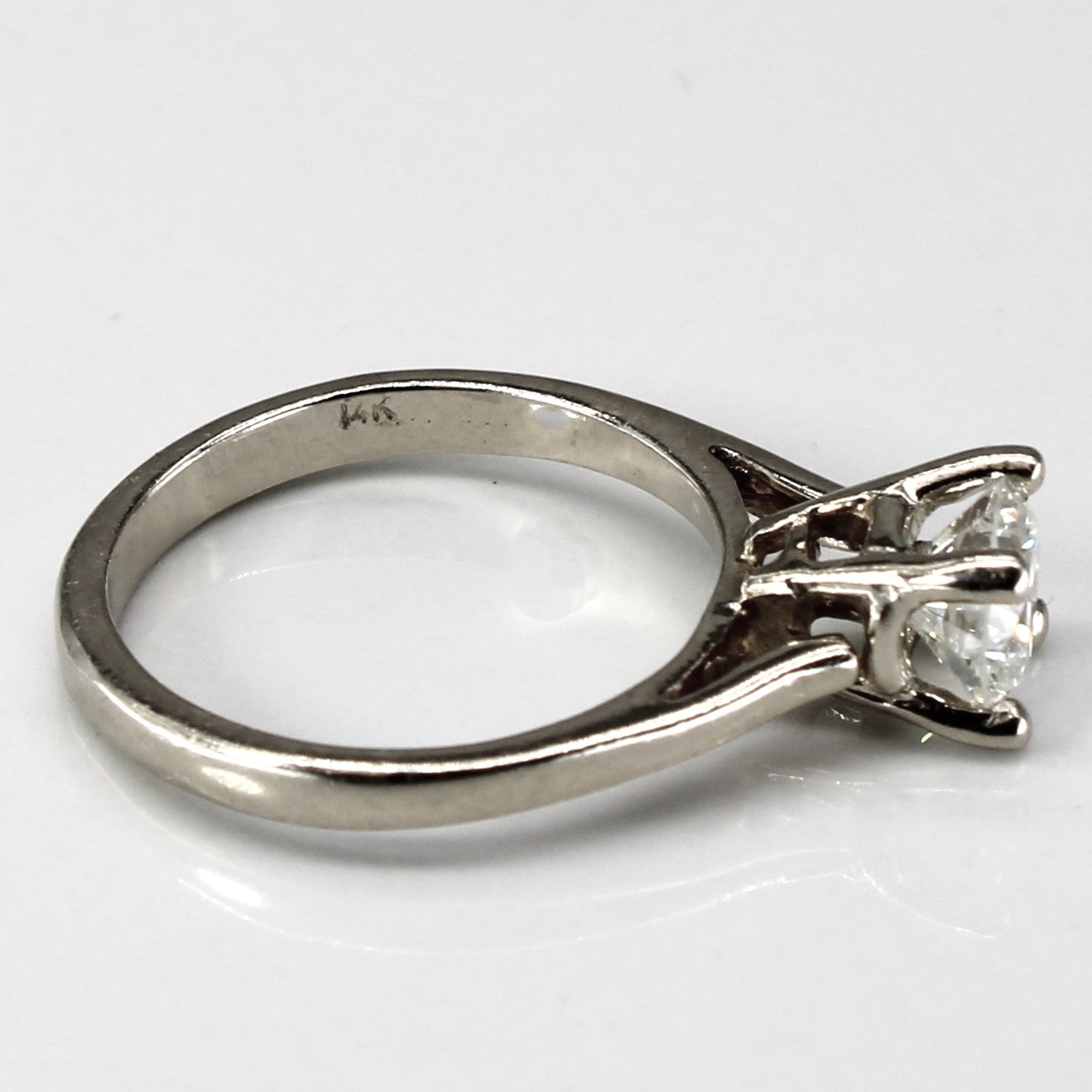 Solitaire Diamond Engagement Ring | 0.85ct SI1 I/J | SZ 5 |