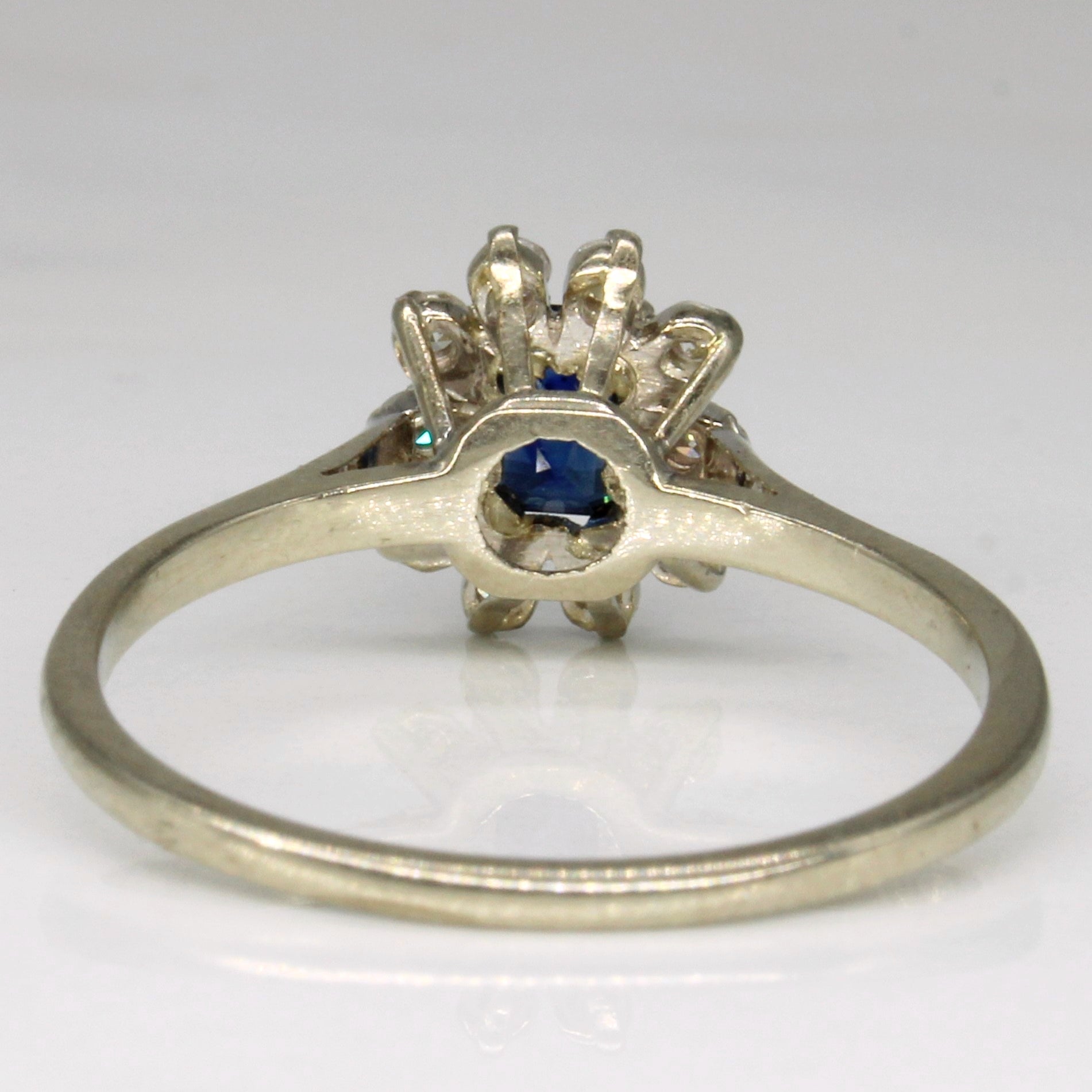 Sapphire & Diamond Halo Set Ring | 0.60ct, 0.20ctw | SZ 8.5 |
