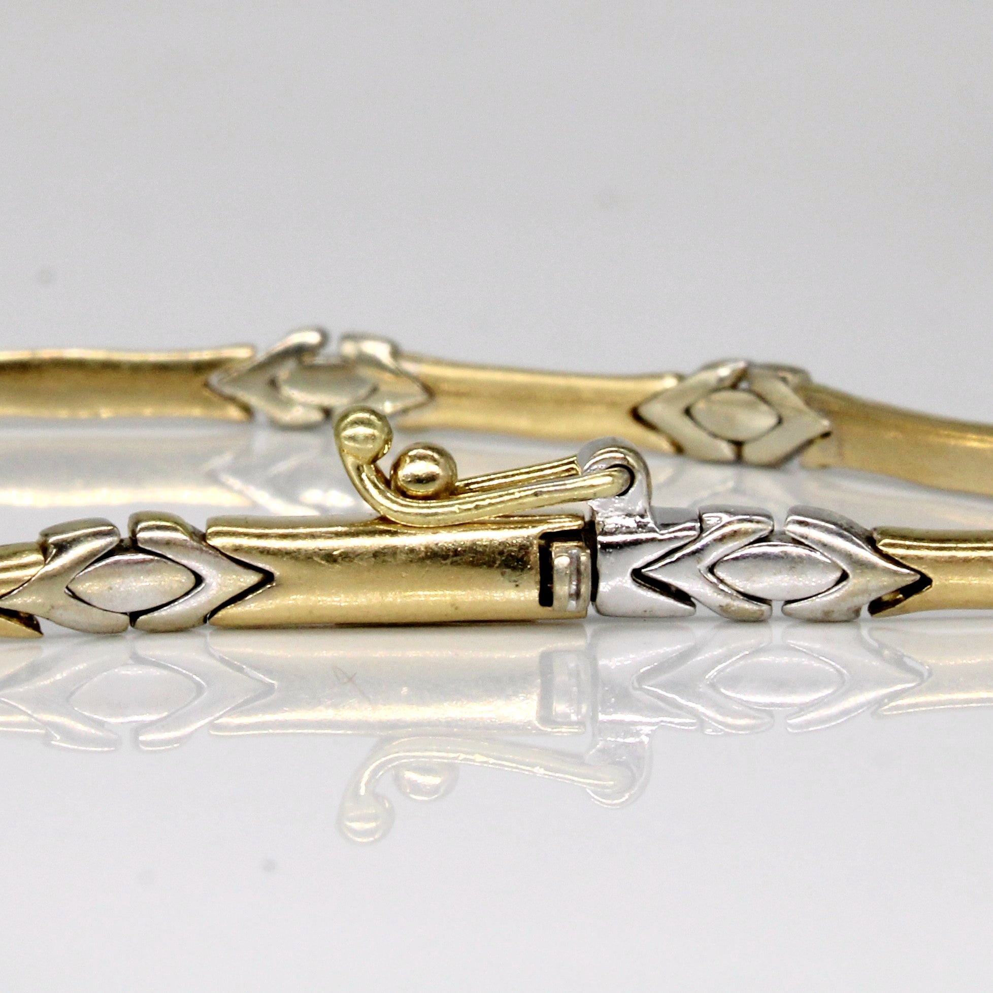 18k Two Tone Gold Bracelet | 7" |