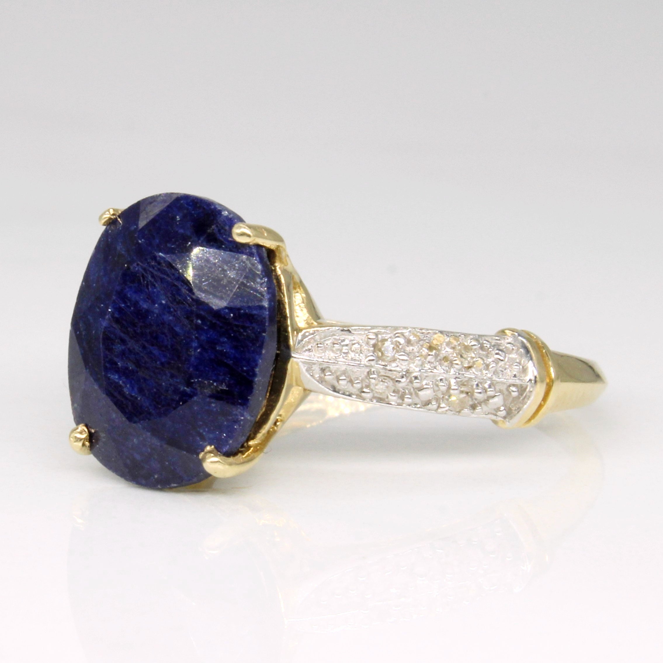 Sapphire & Diamond Cocktail Ring | 4.15ct, 0.04ctw | SZ 7 |