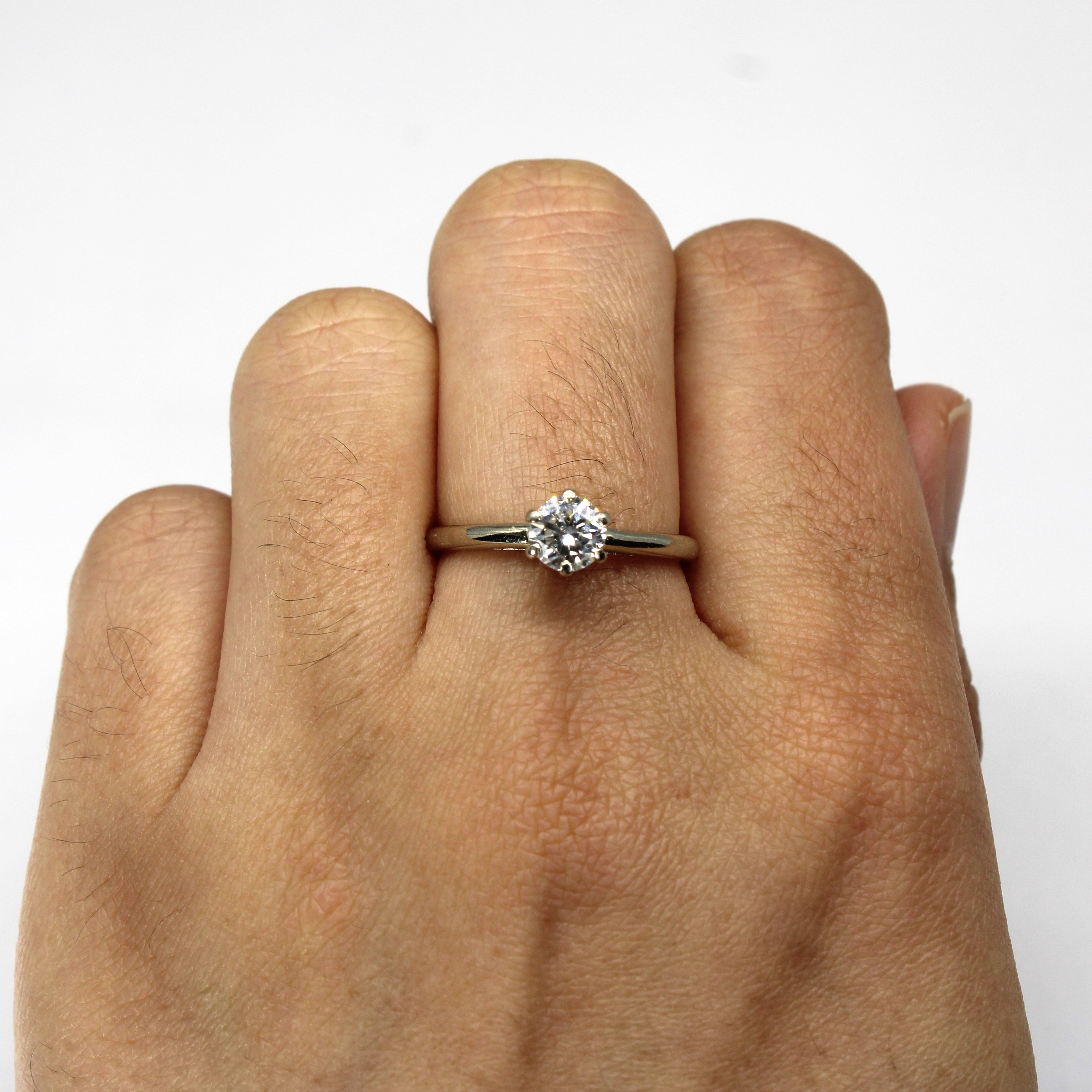 Six Prong Solitaire Diamond Ring | 0.58ct I1 F | SZ 7 |