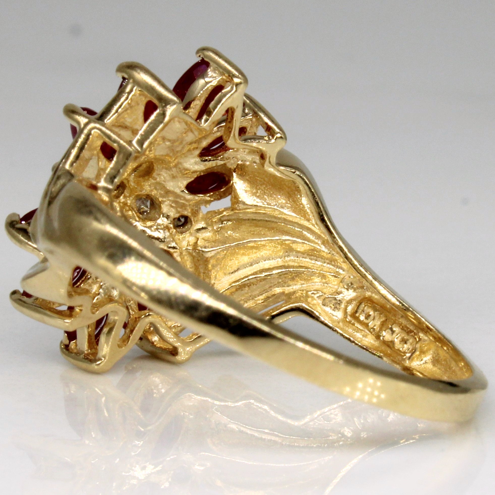 Ruby & Diamond Cocktail Ring | 0.90ctw, 0.04ctw | SZ 8.25 |