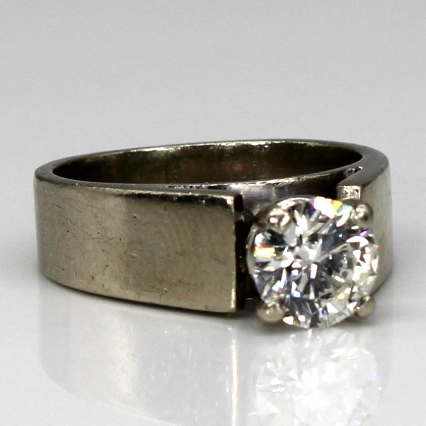 Tapered Solitaire Diamond Ring | 0.92ct I1/I2 I/J | SZ 4.25 |
