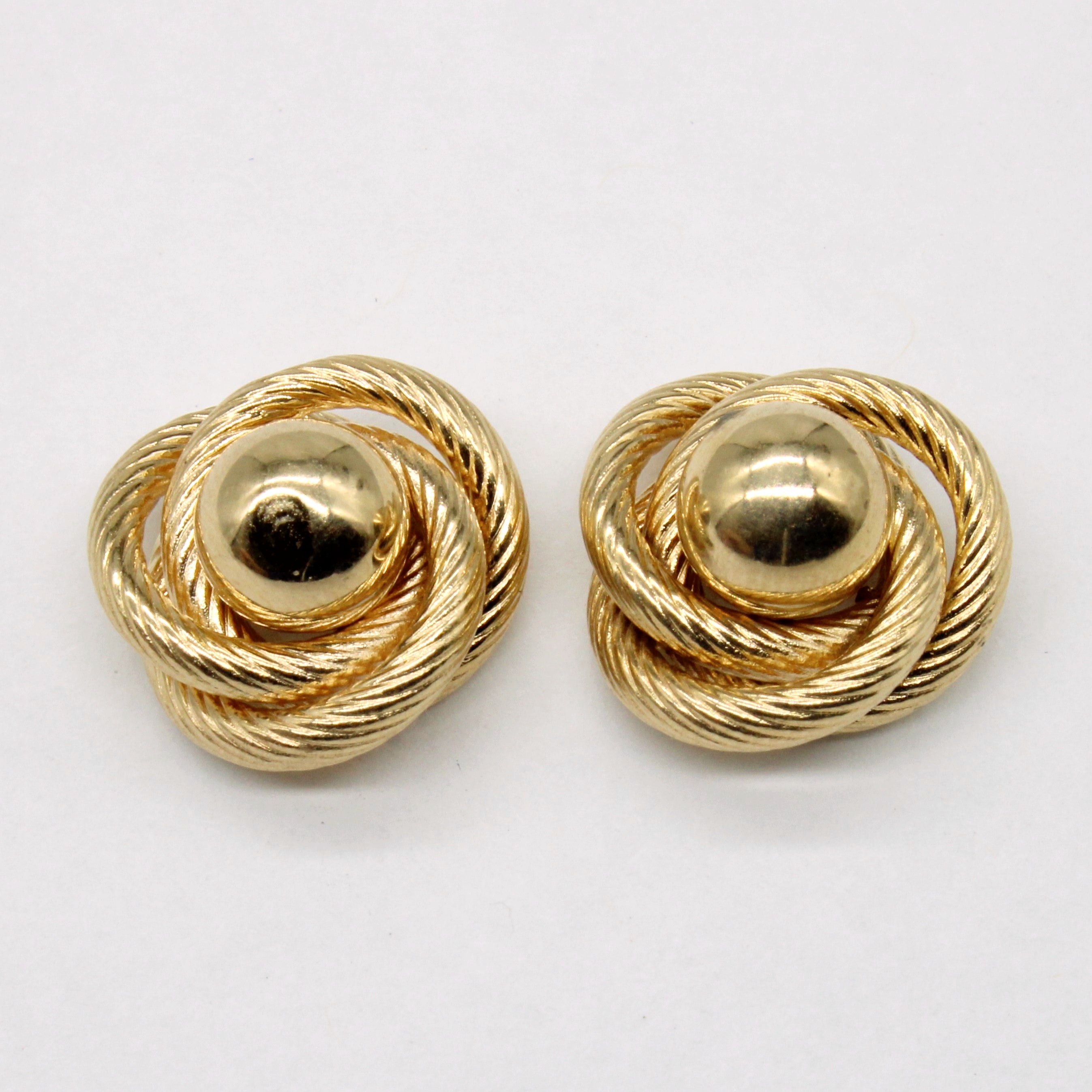 14k Yellow Gold Knot Earrings