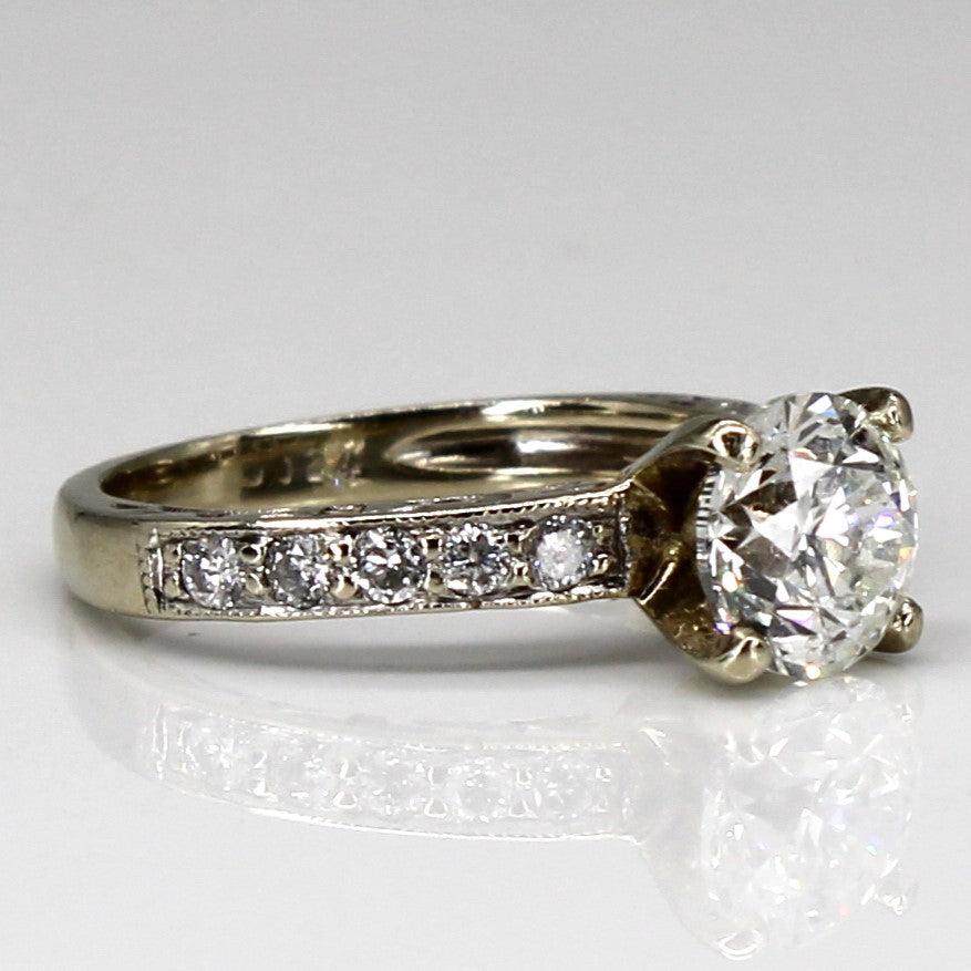 Solitaire with Accents Diamond Engagement Ring | 1.27ctw | SZ 4.5 |