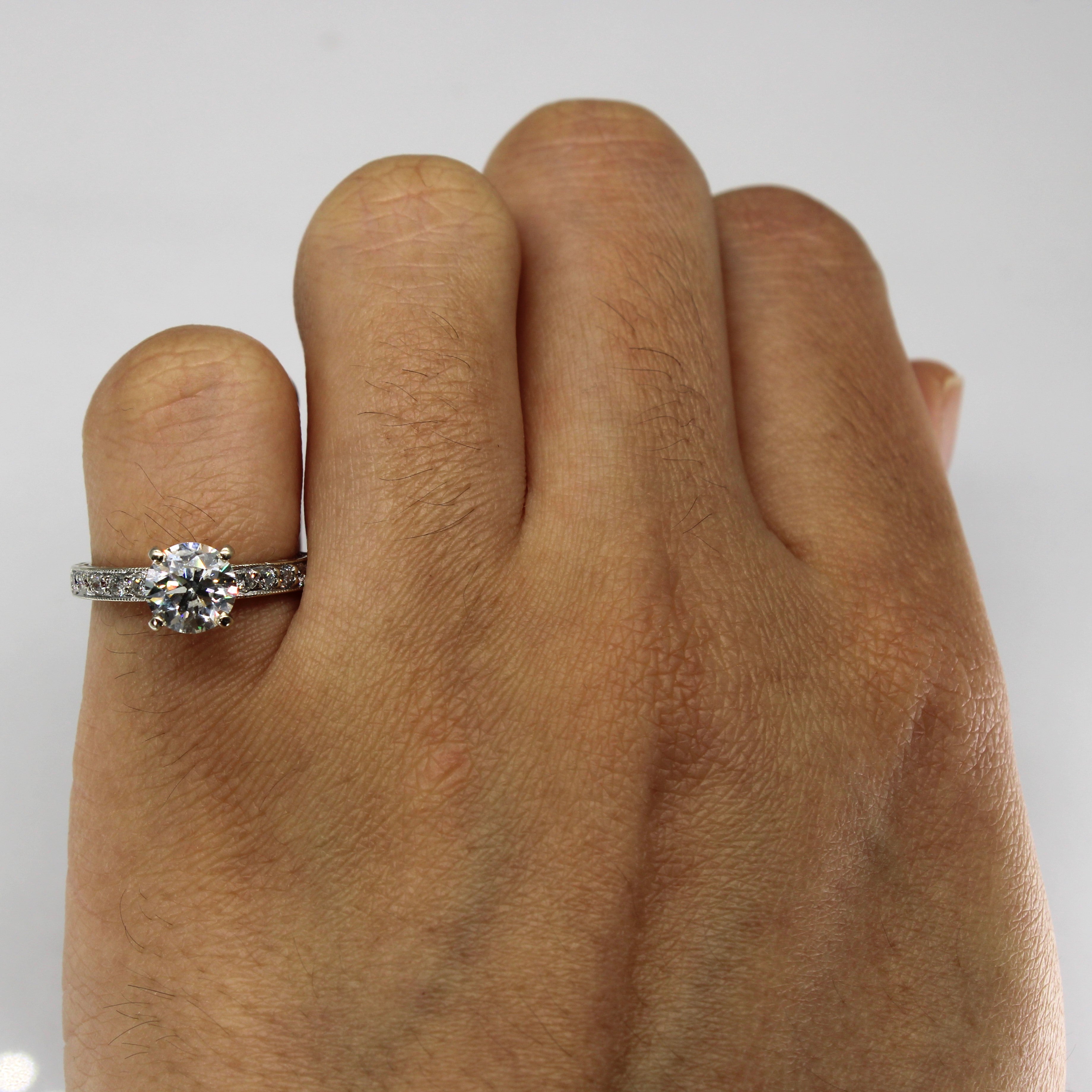 Solitaire with Accents Diamond Engagement Ring | 1.27ctw | SZ 4.5 |
