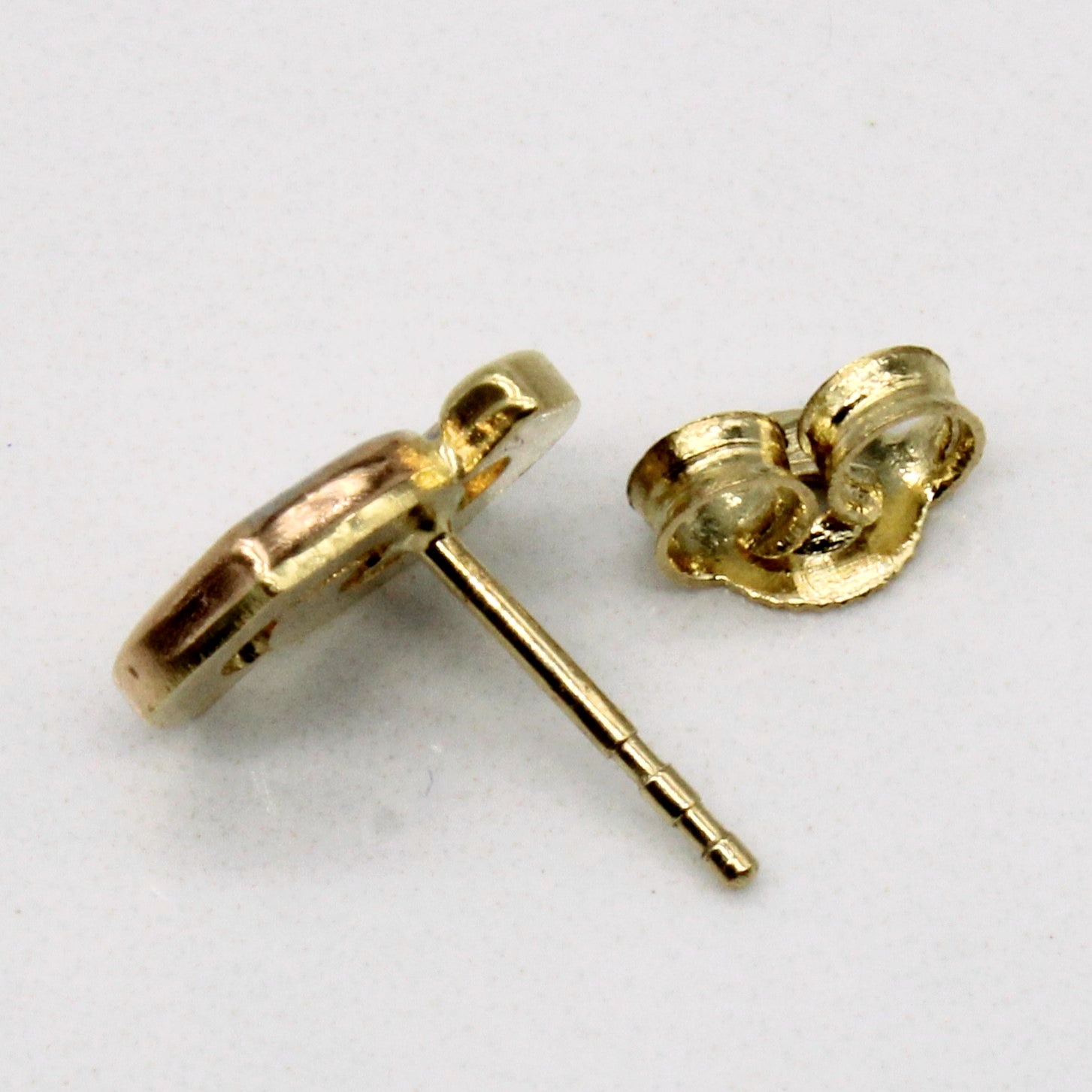 Boucles d'oreilles en or tricolore 18 carats