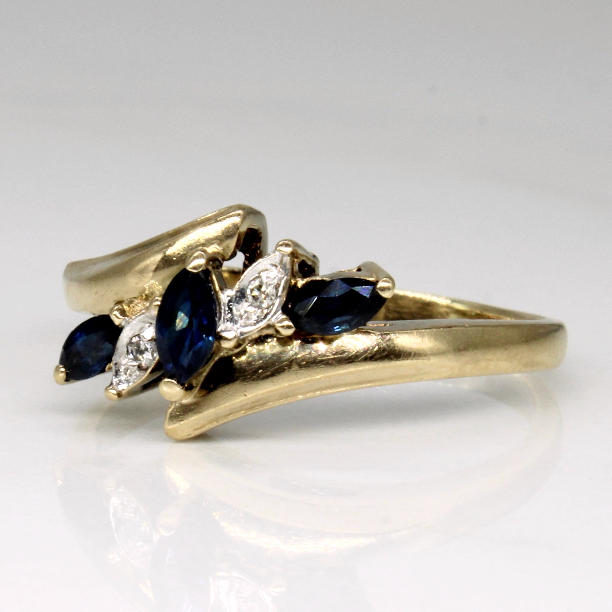 Sapphire & Diamond Waterfall Ring | 0.32ctw, 0.01ctw | SZ 9 |
