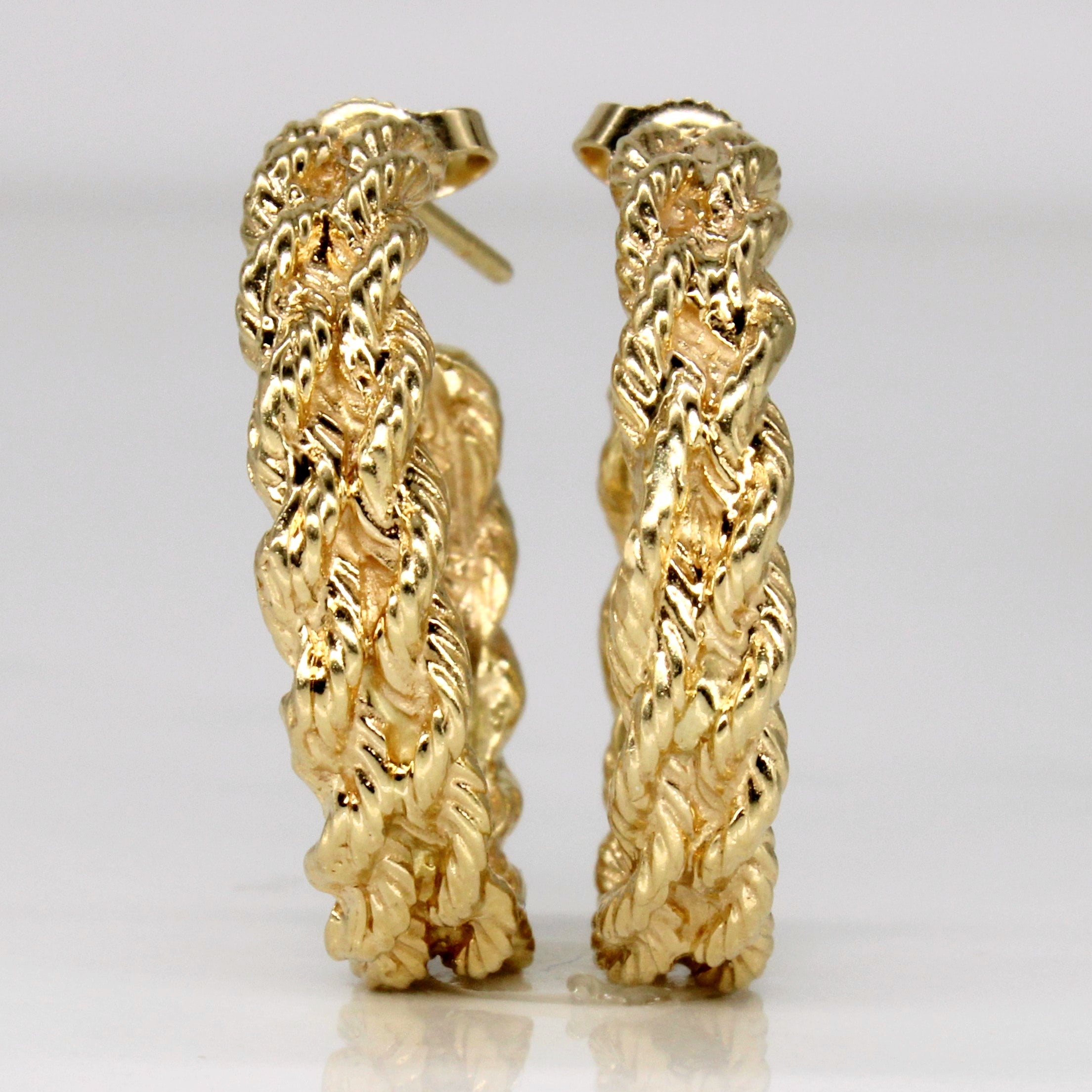 14k Yellow Gold Hoop Earrings