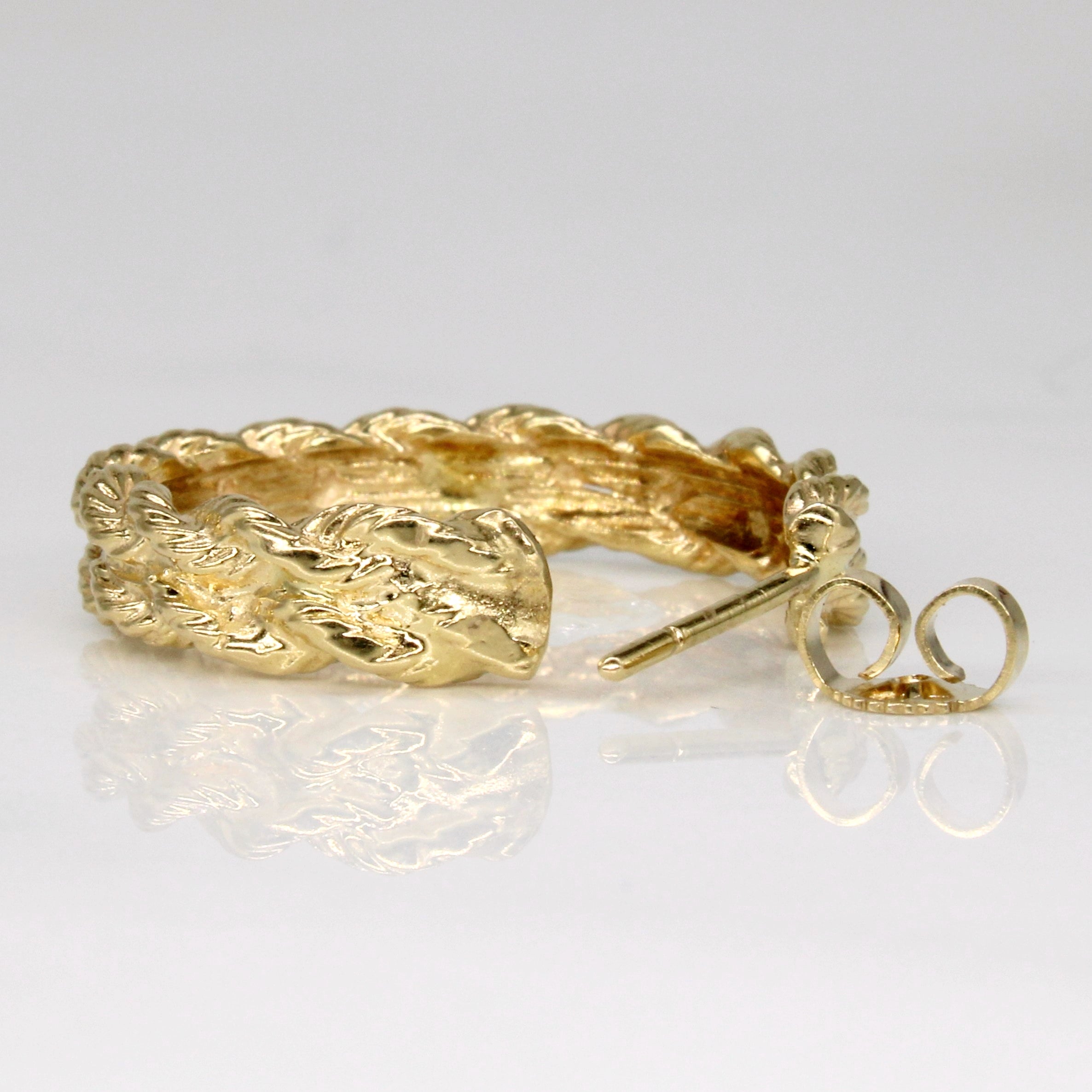 14k Yellow Gold Hoop Earrings
