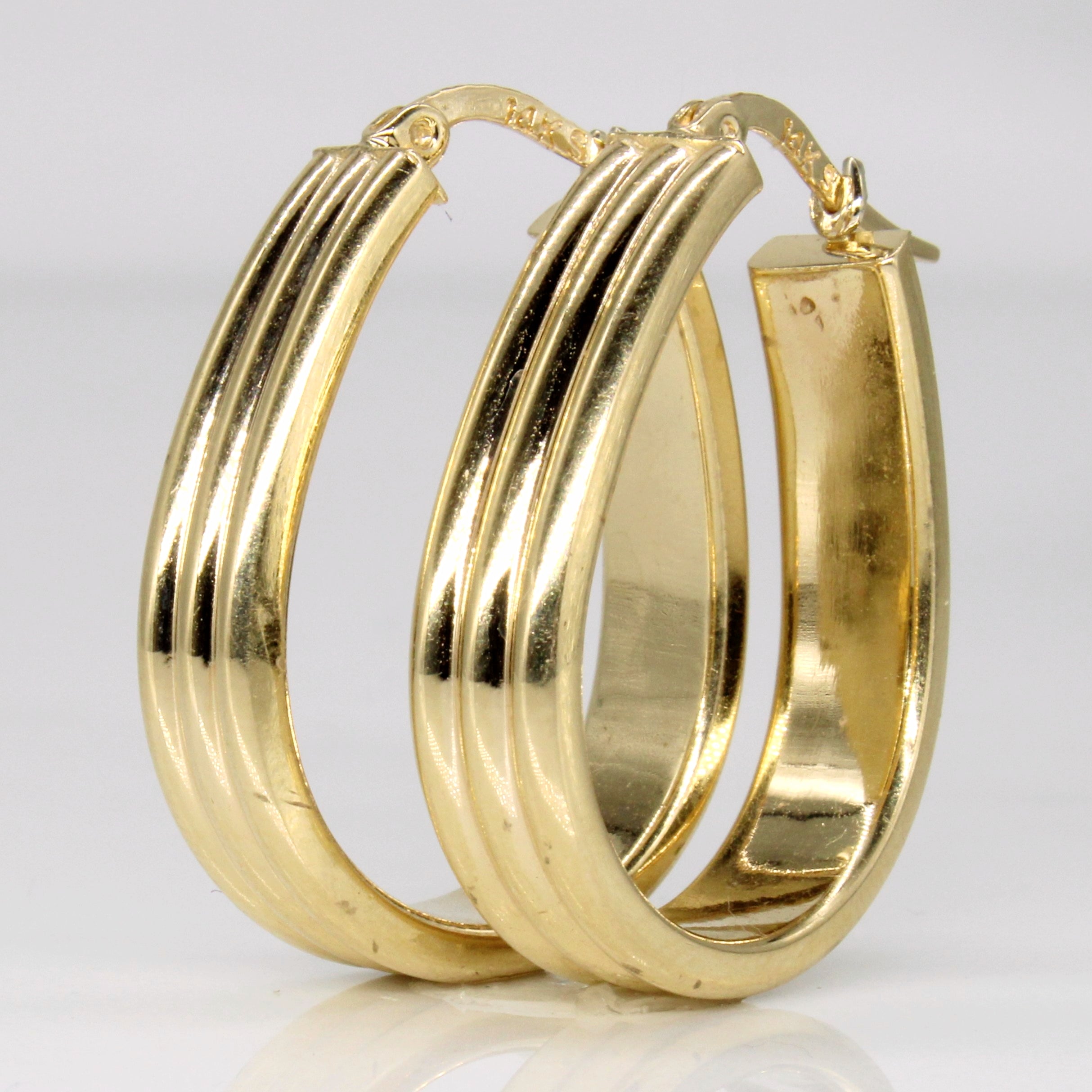 14k Yellow Gold Hoop Earrings