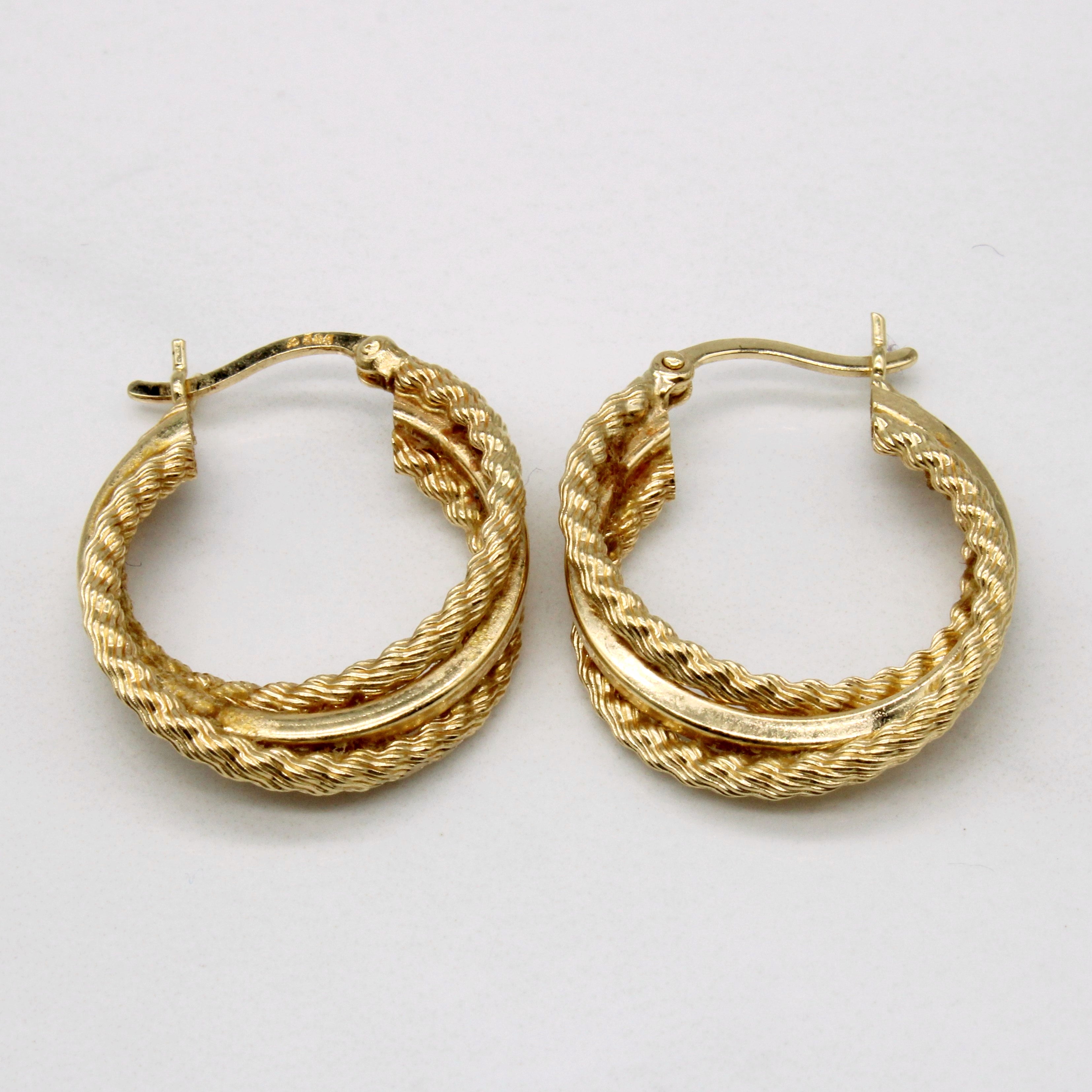 14k Yellow Gold Hoop Earrings