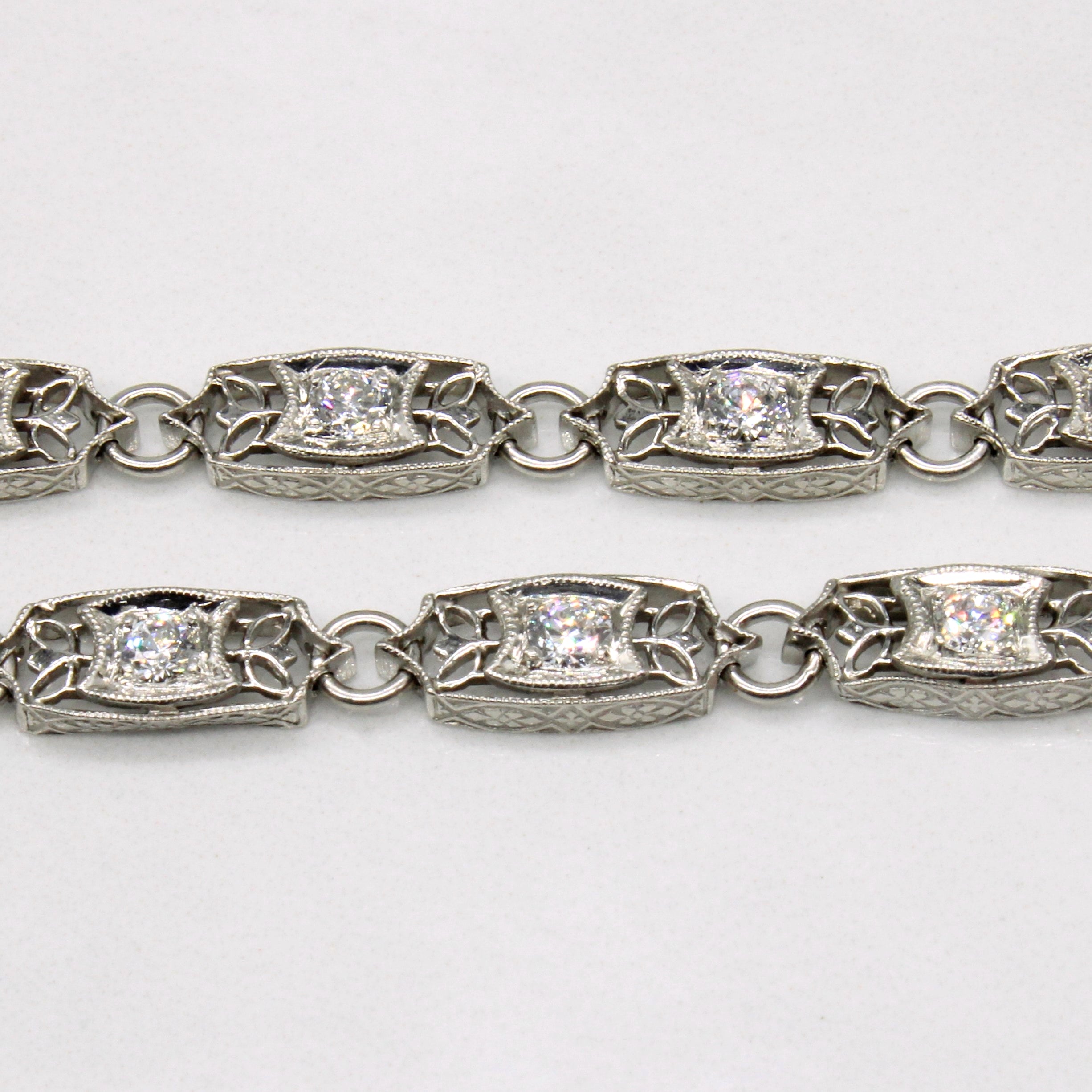 Bracelet en diamants d'inspiration Art déco | 0,91 ct | 7,25" |