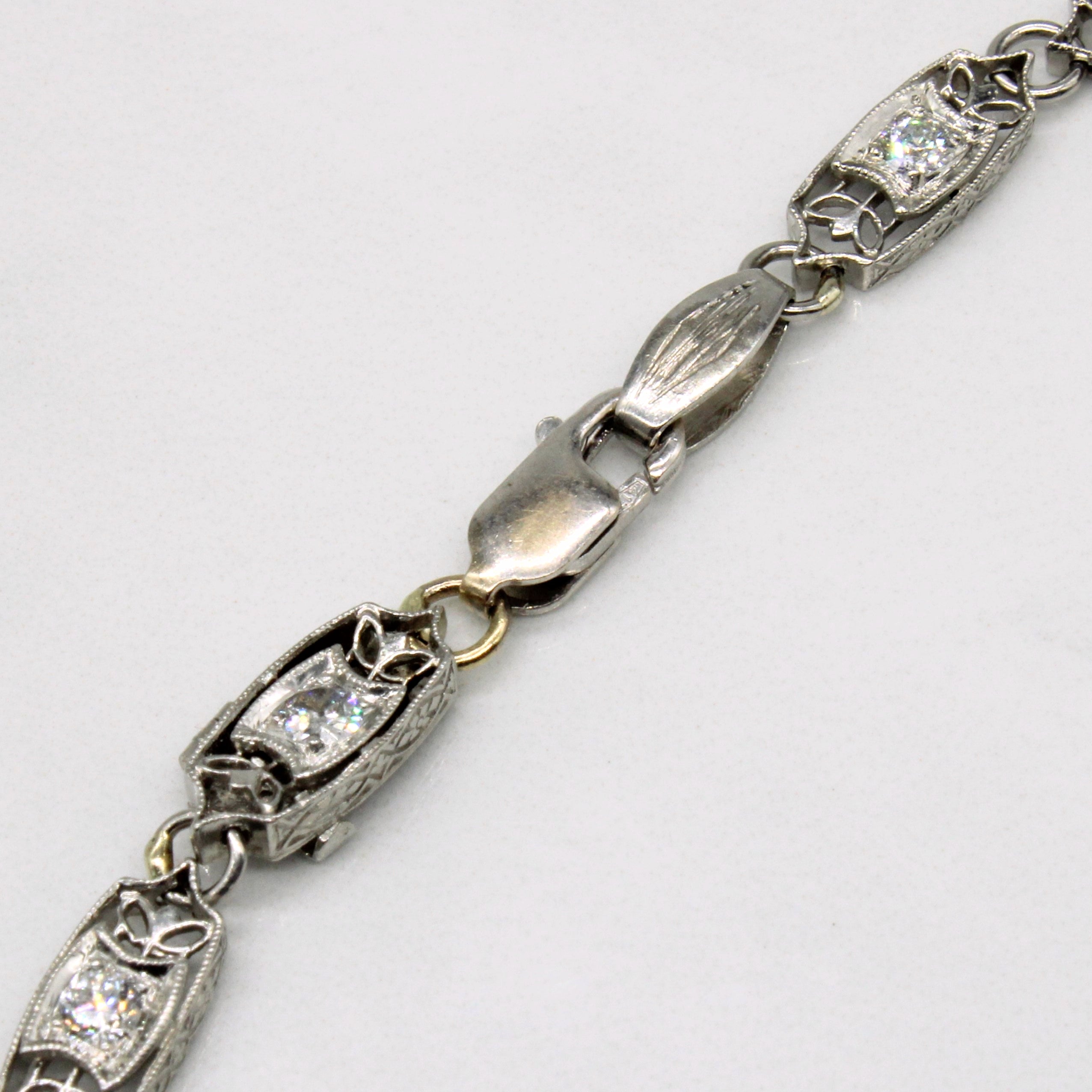 Bracelet en diamants d'inspiration Art déco | 0,91 ct | 7,25" |