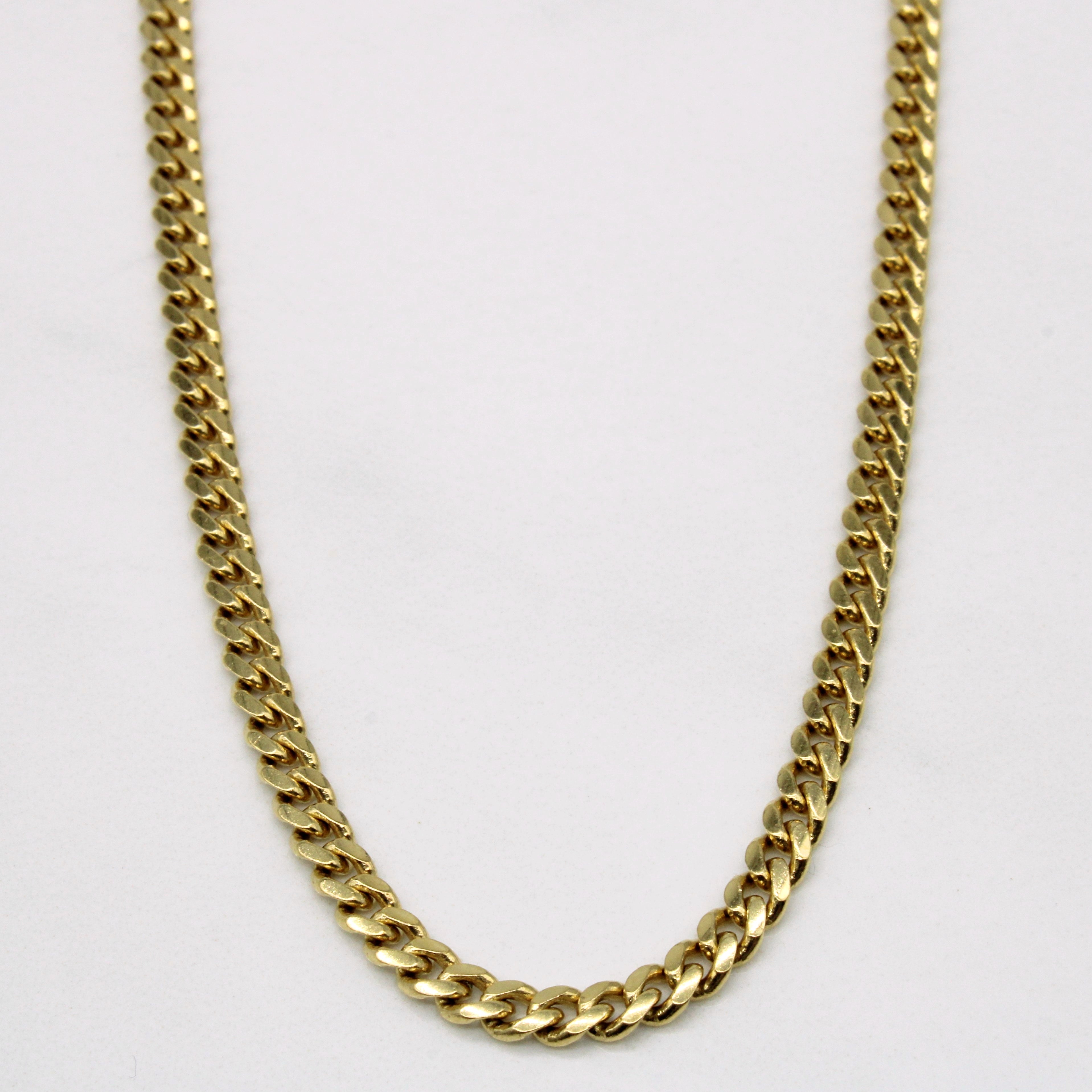 18k Yellow Gold Curb Link Chain | 24" |