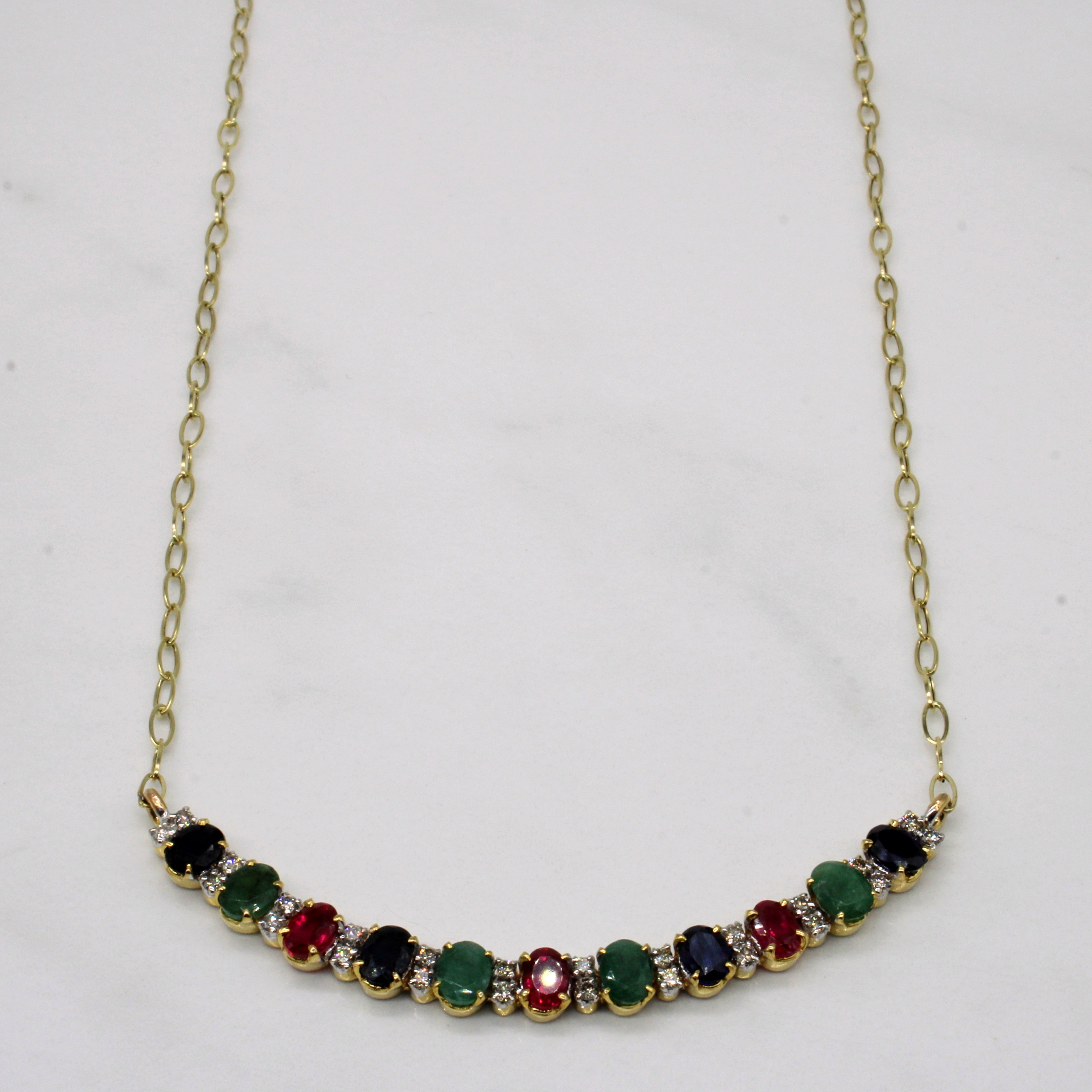 Multi Stone Pendant & Earrings | 8.50ctw 0.76ctw |