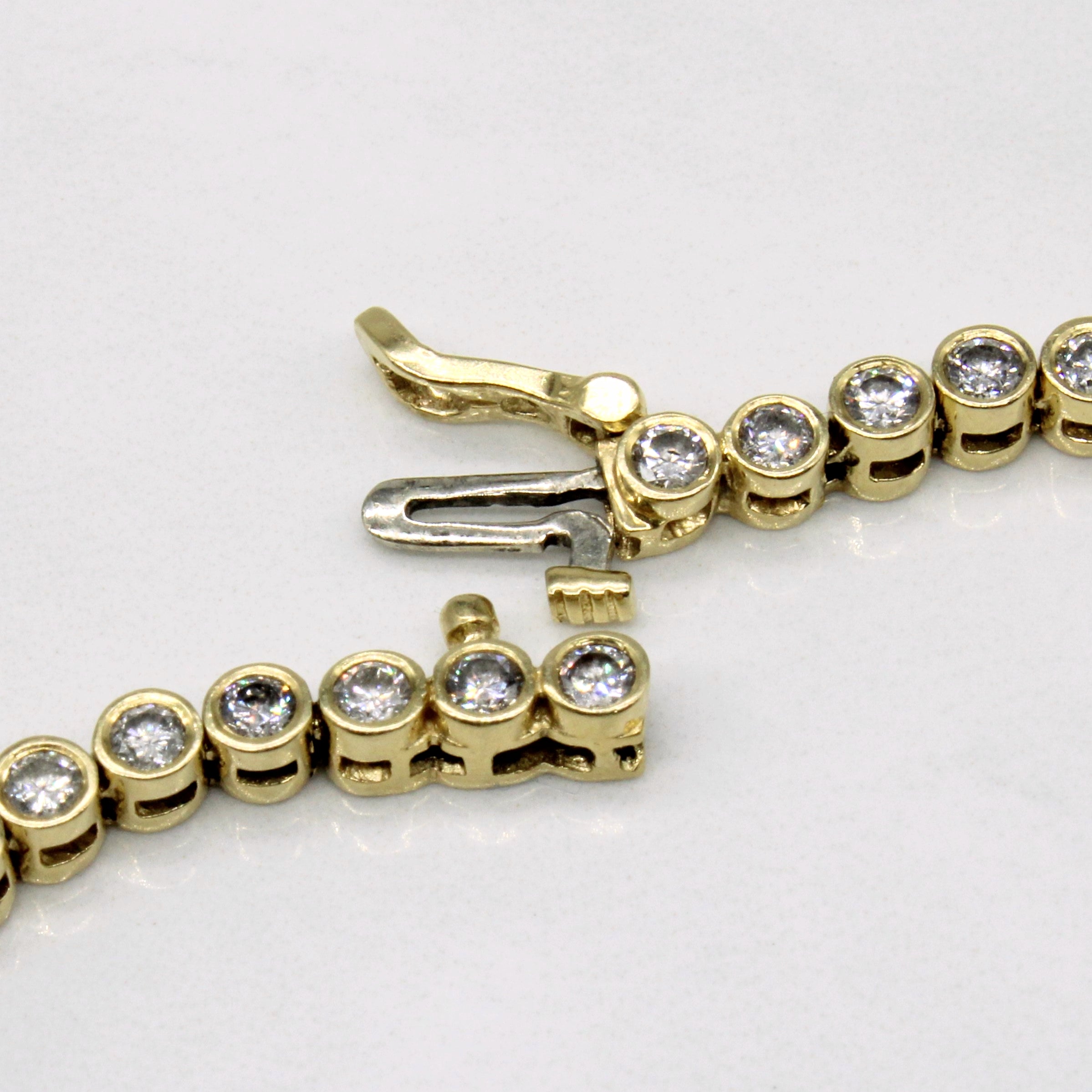 Bezel Set Diamond Tennis Bracelet | 2.80ctw | 7.25" |