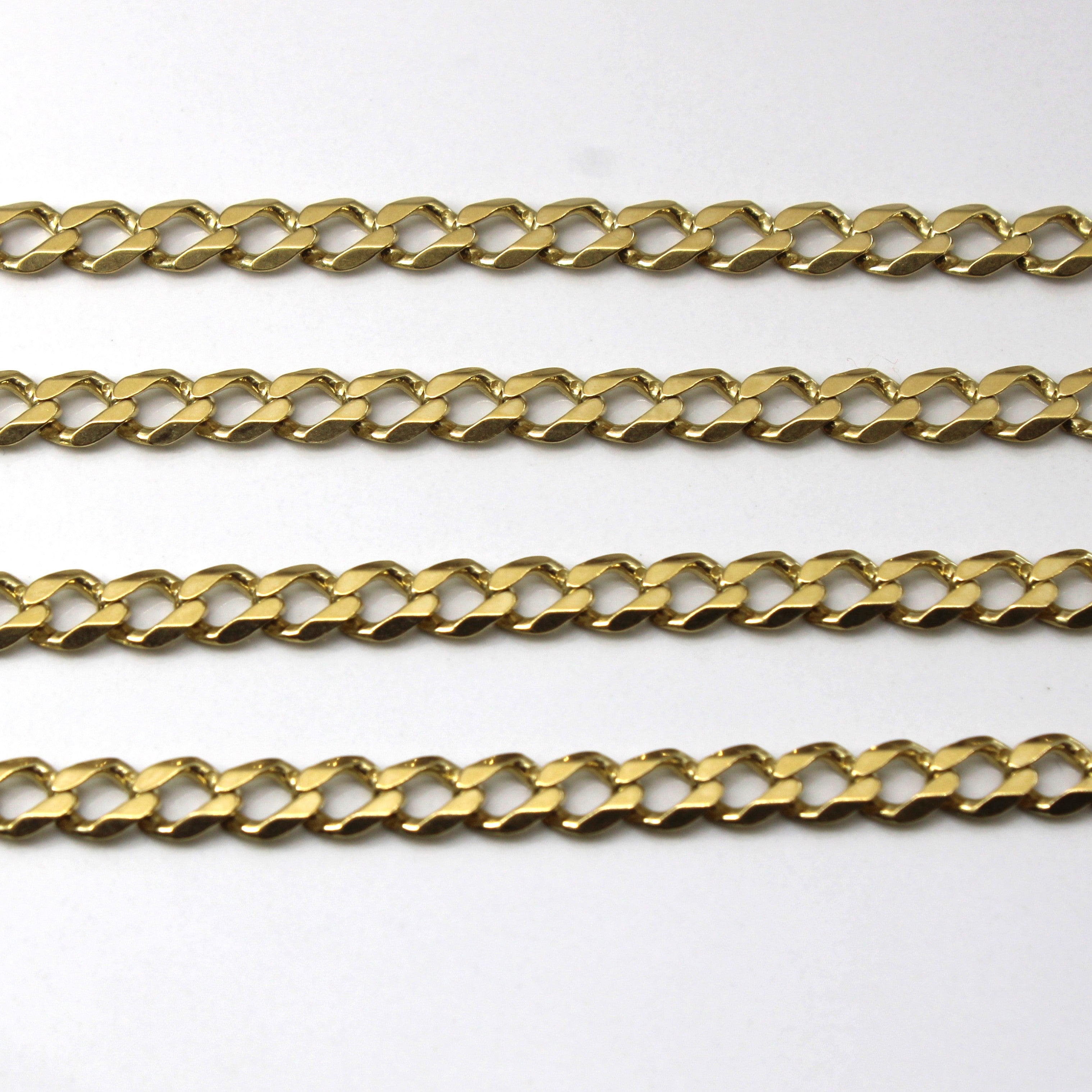 18k Yellow Gold Curb Link Chain | 22"|