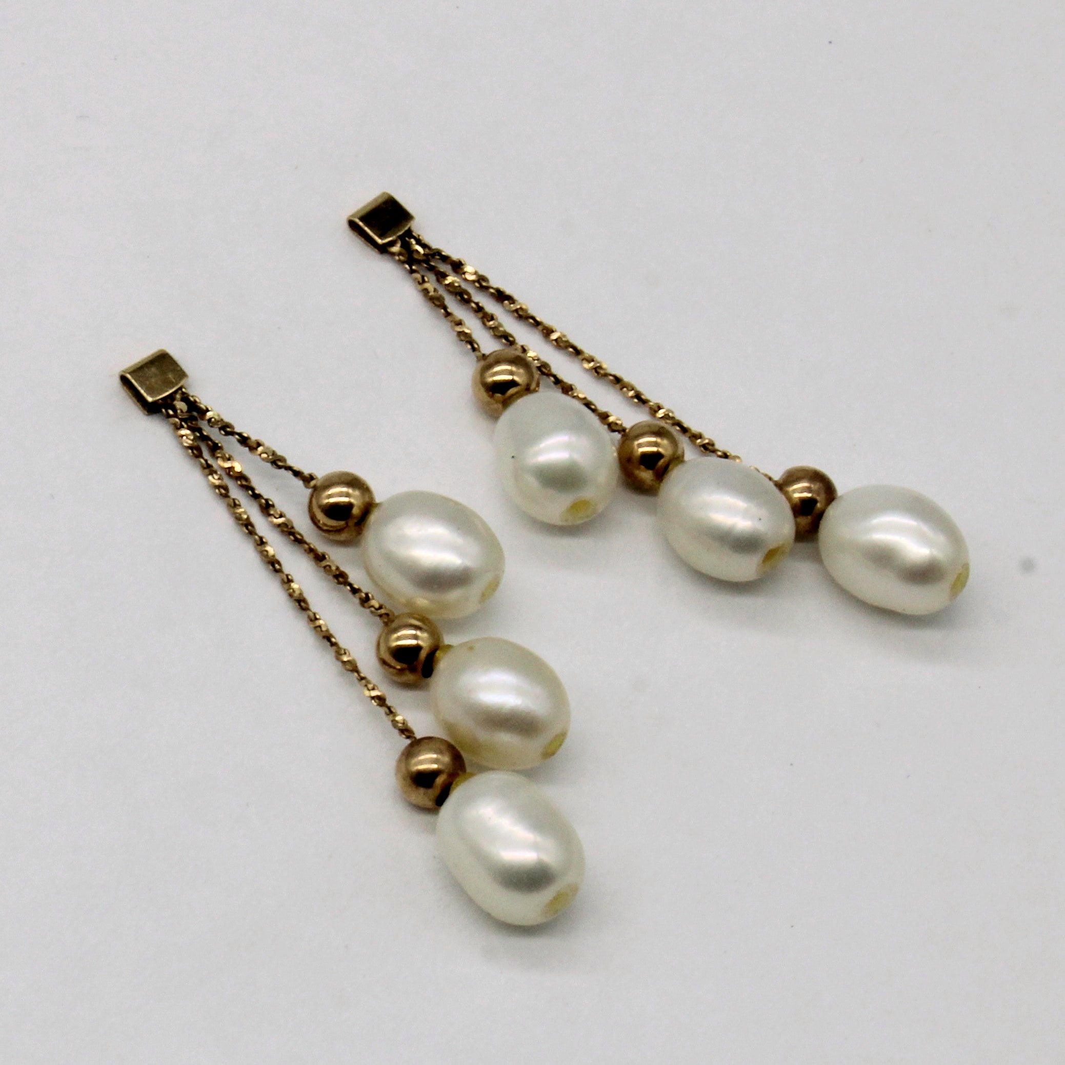 Boucles d'oreilles pendantes en perles