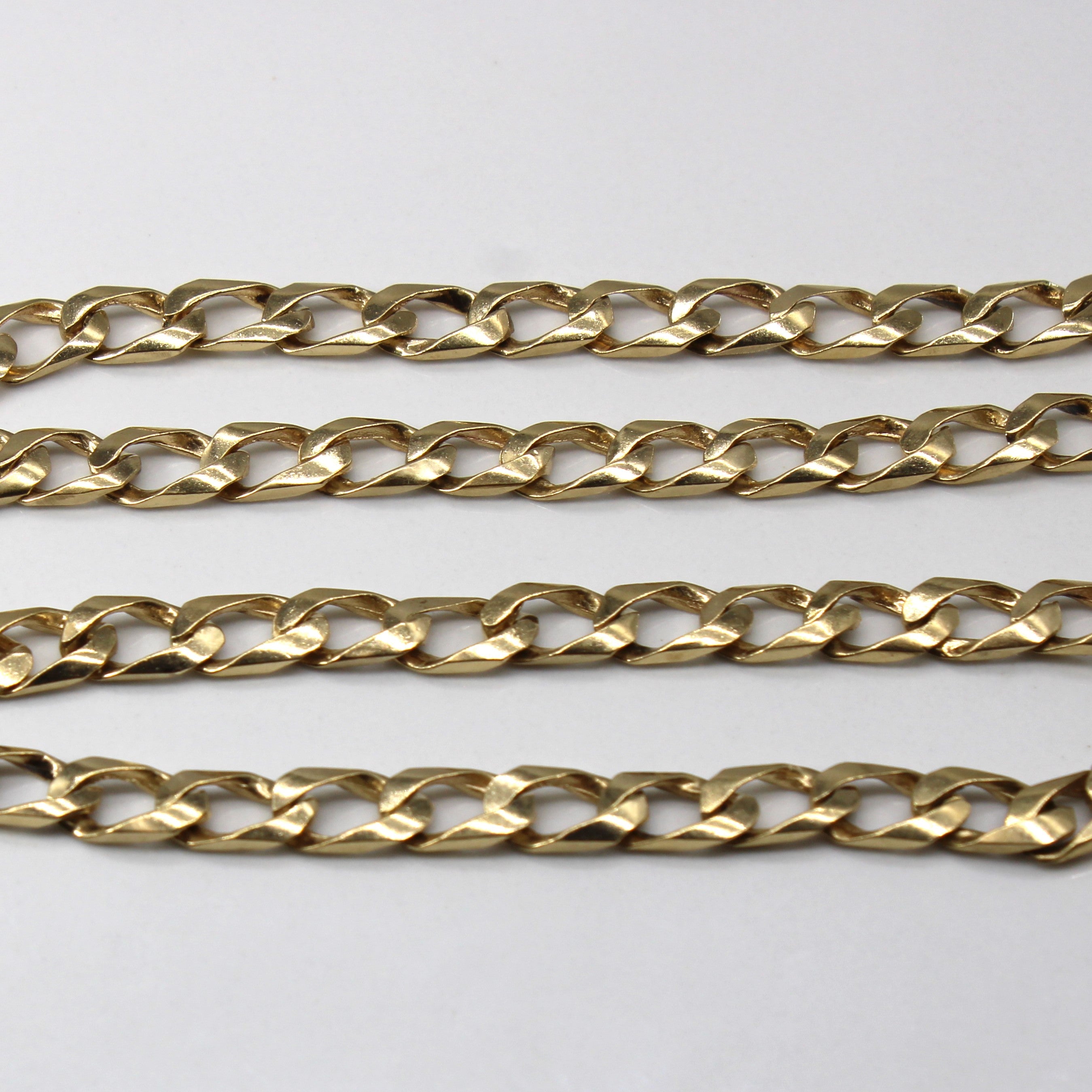 10k Yellow Gold Curb Link Chain | 18"|