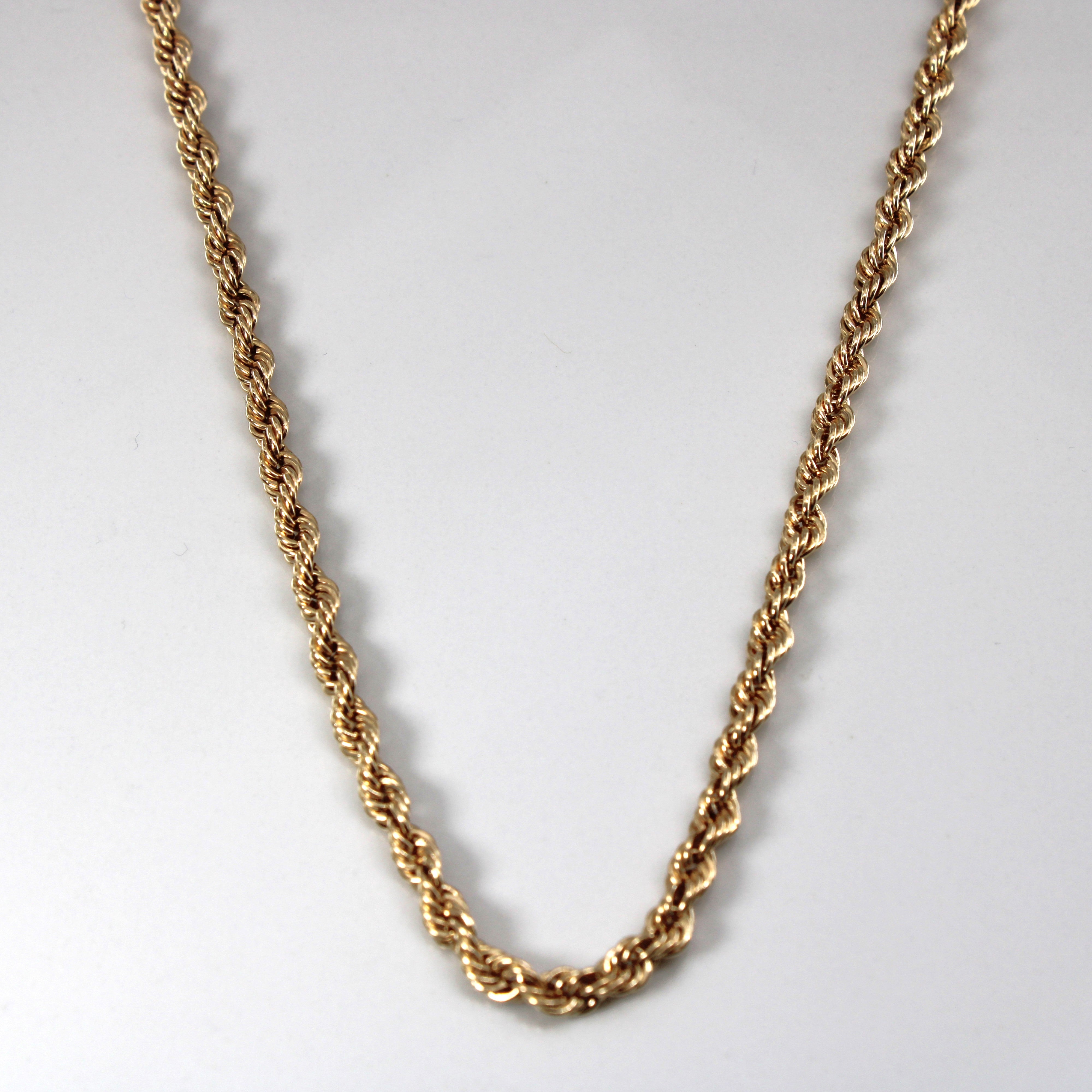 10k Yellow Gold Rope Chain | 18"|