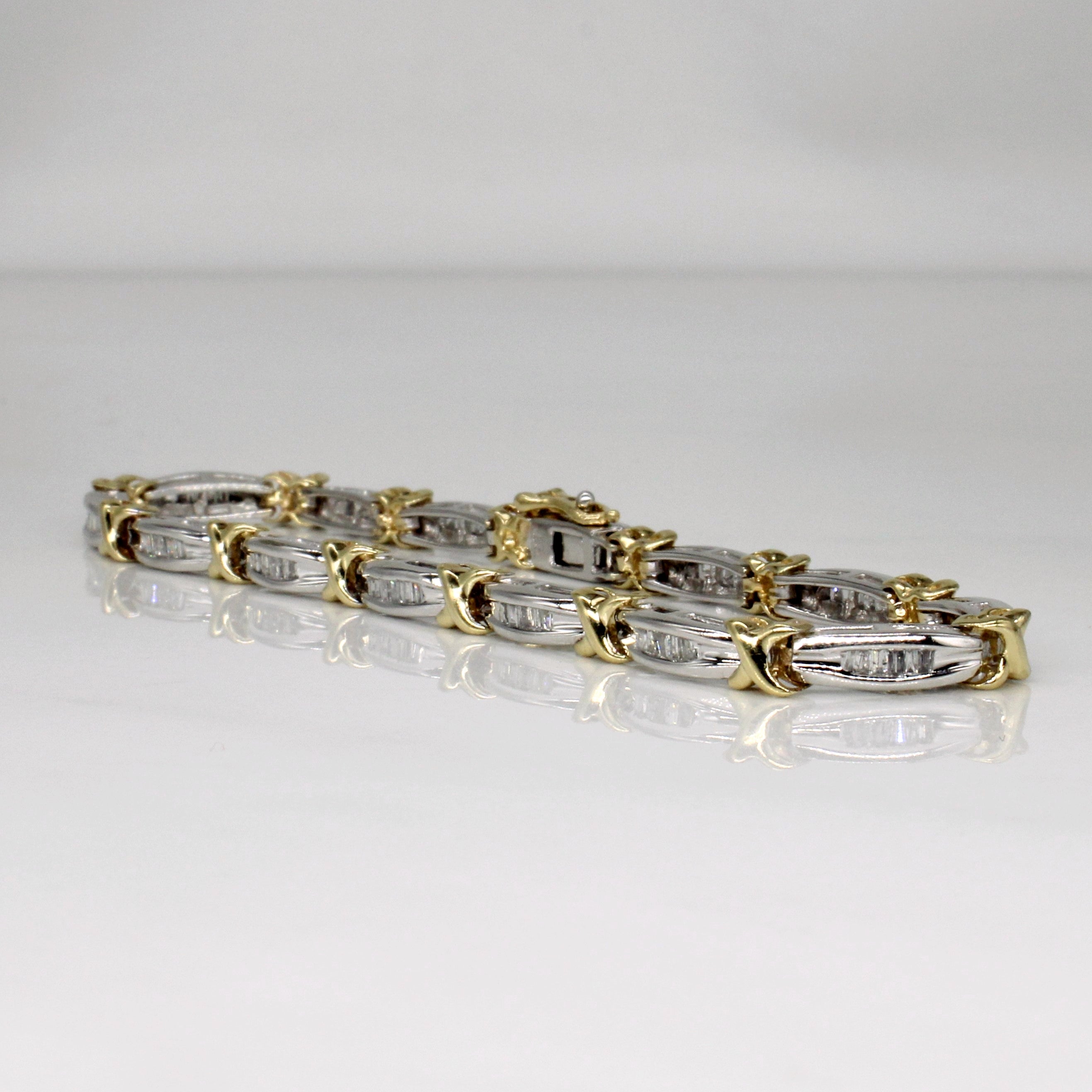Tapered Baguette Cut Diamond Bracelet | 1.00ctw | 7.25" |