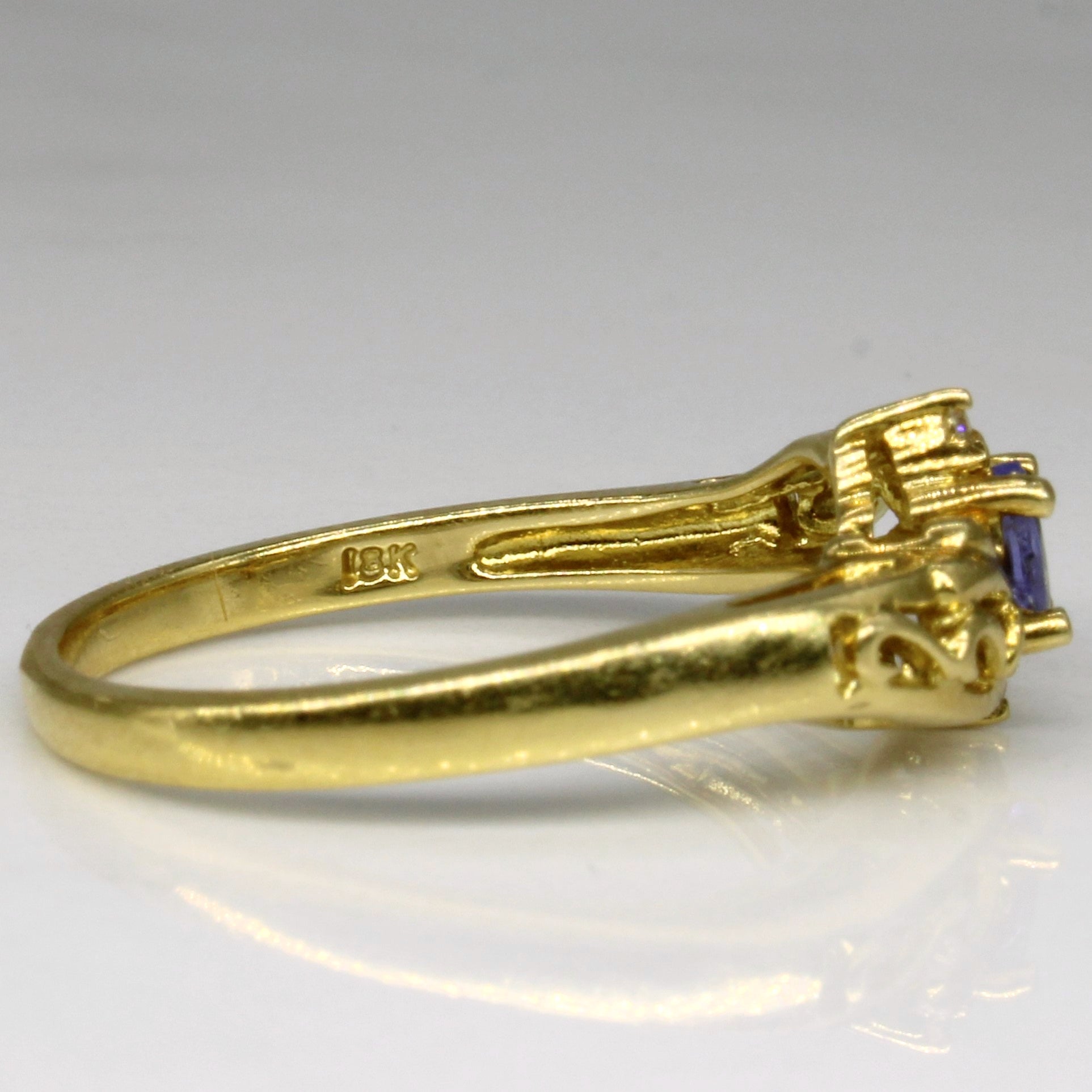 Tanzanite & Diamond Lattice Ring | 0.15ct, 0.02ctw | SZ 6.5 |
