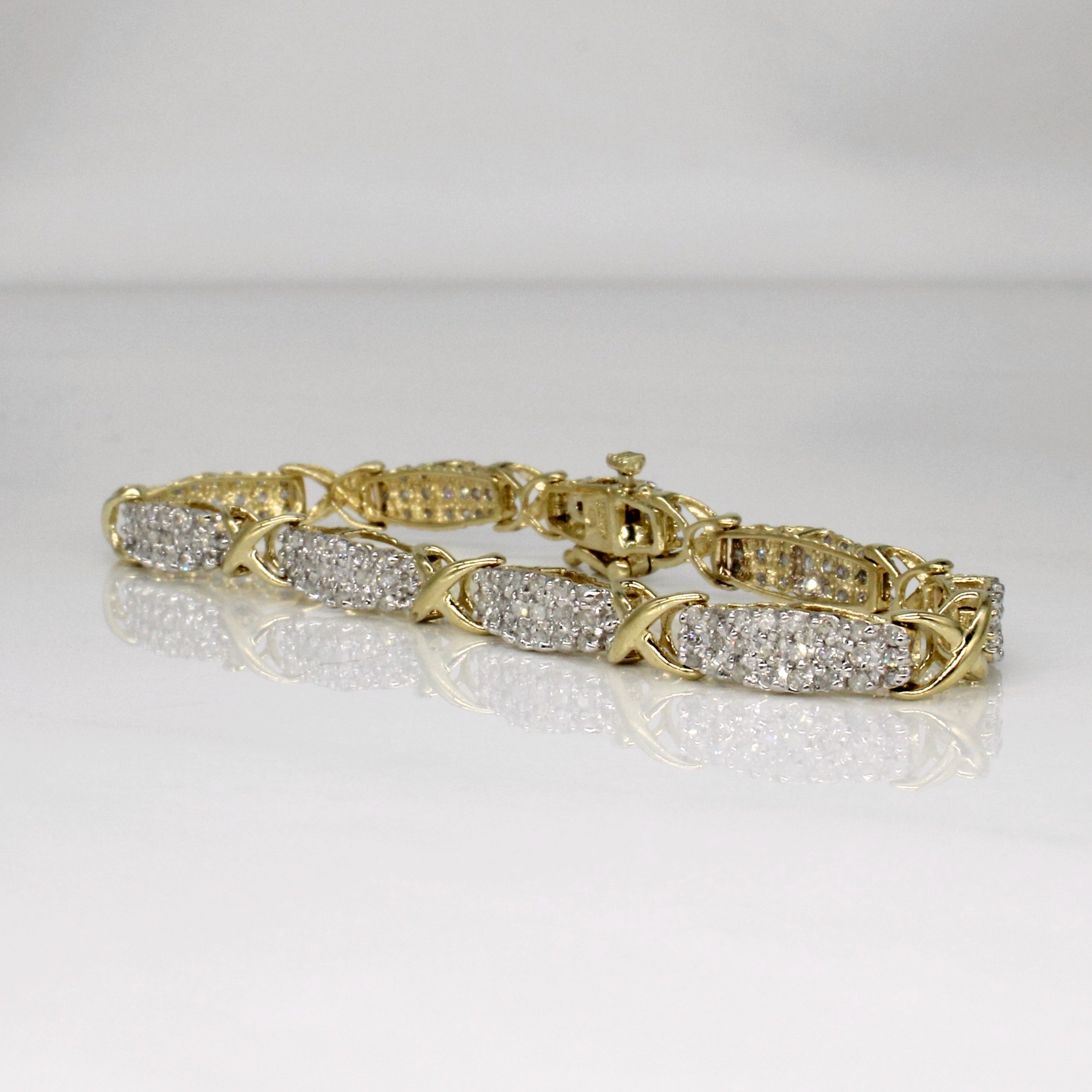 Pave Set Diamond Bracelet | 2.00ctw | 7" |