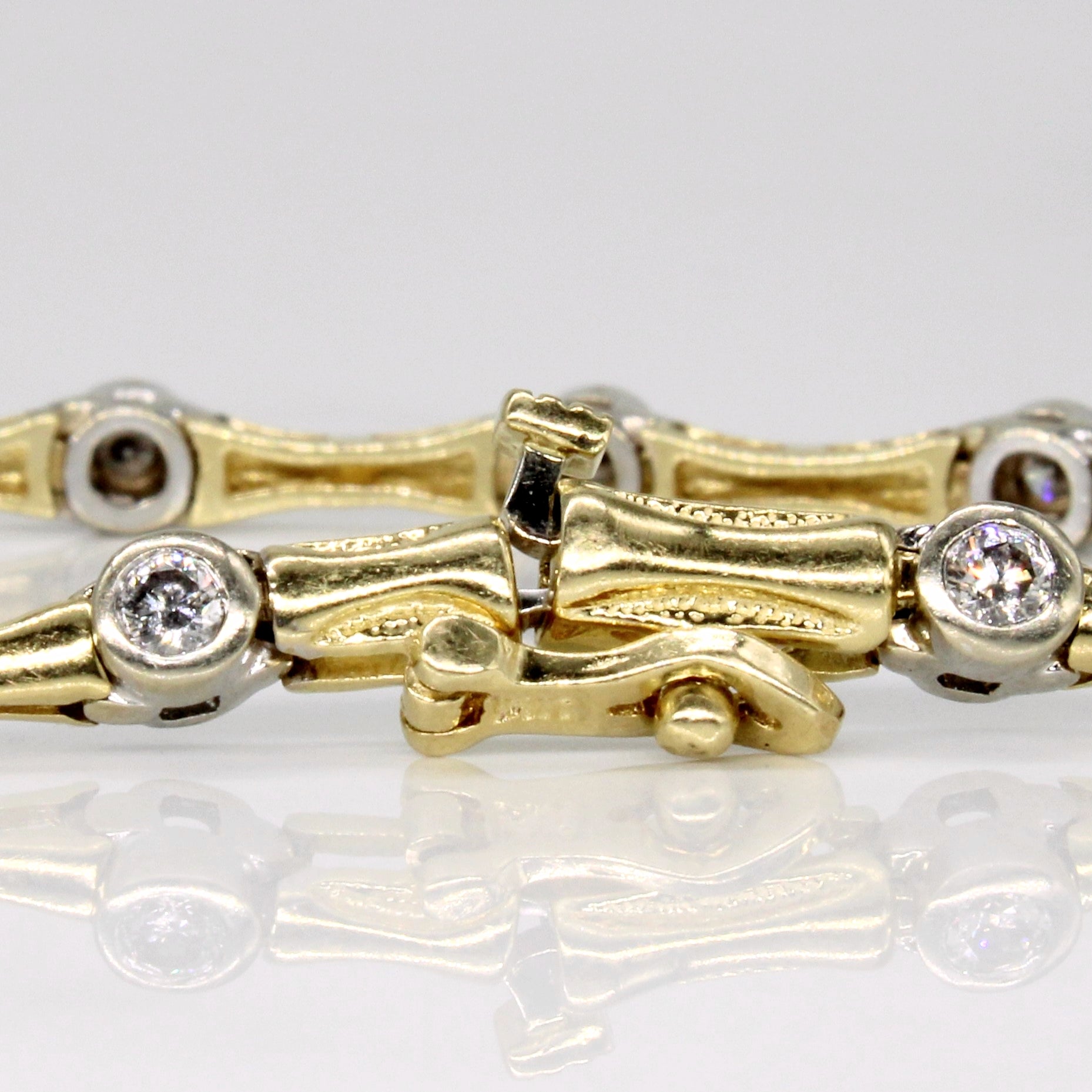 Bezel Set Diamond Bracelet | 0.84ctw | 7" |