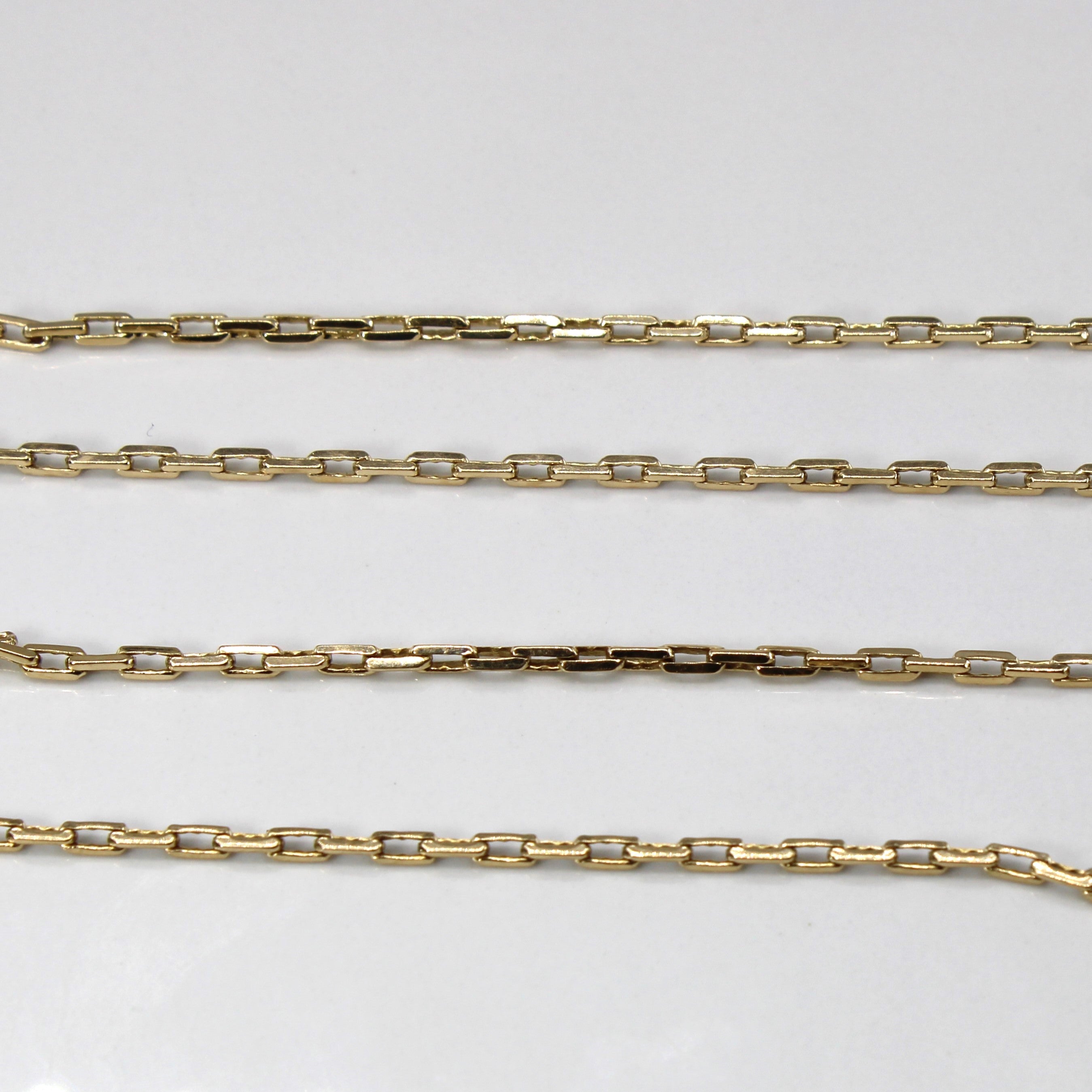 10k Yellow Gold Interlocking Yellow Gold Chain | 24"|