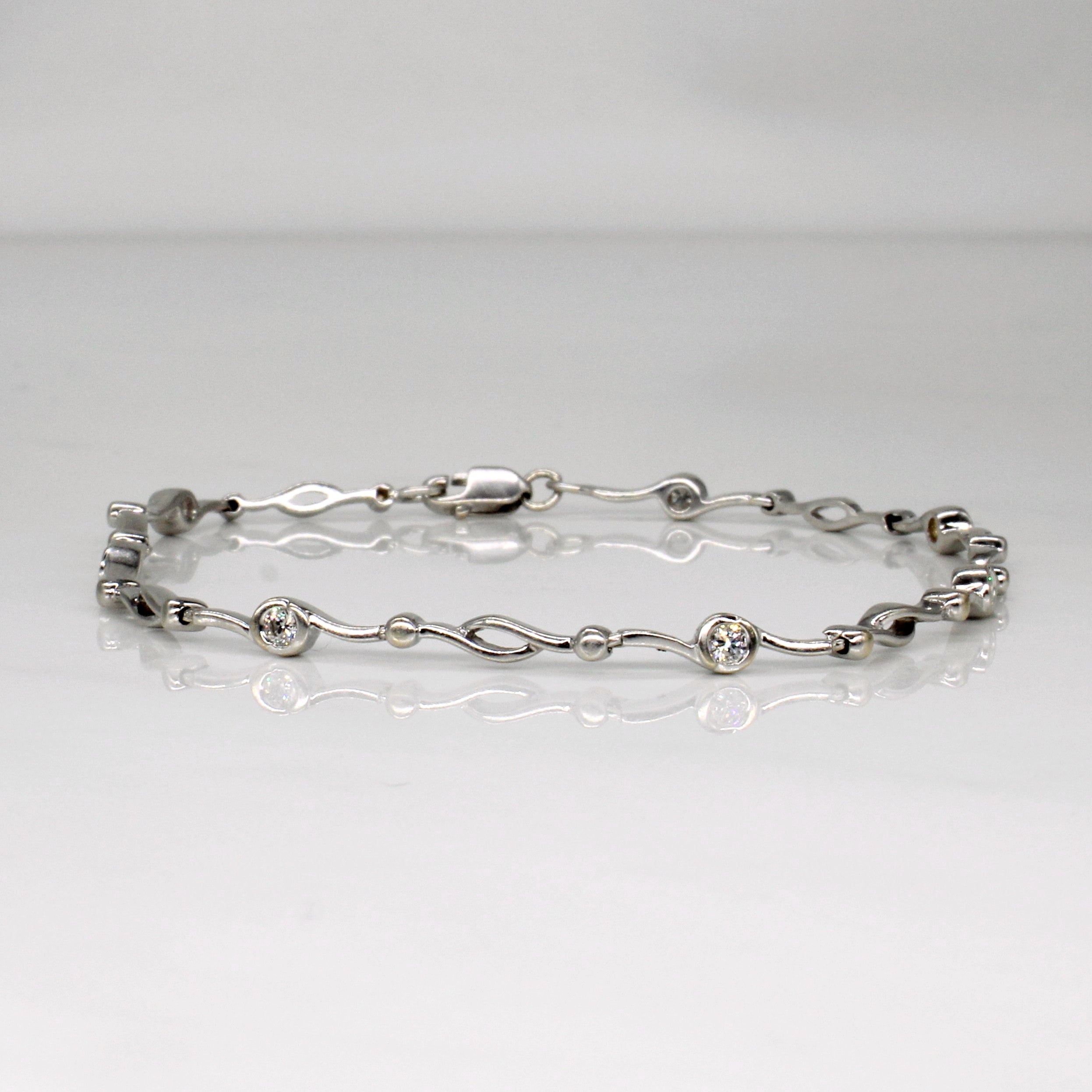 Bezel Set Diamond Bracelet | 0.28ctw | 7.25" |