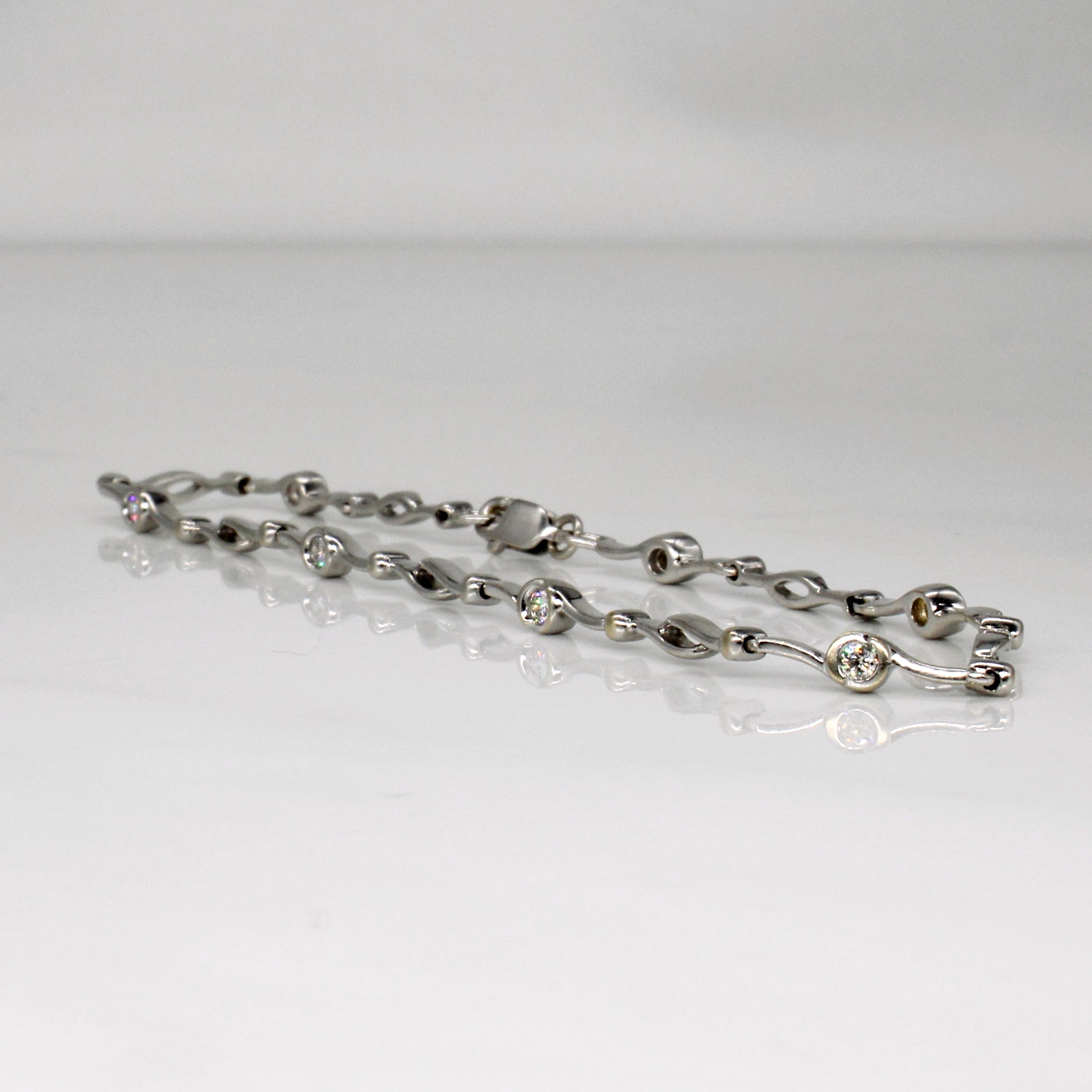Bezel Set Diamond Bracelet | 0.28ctw | 7.25" |