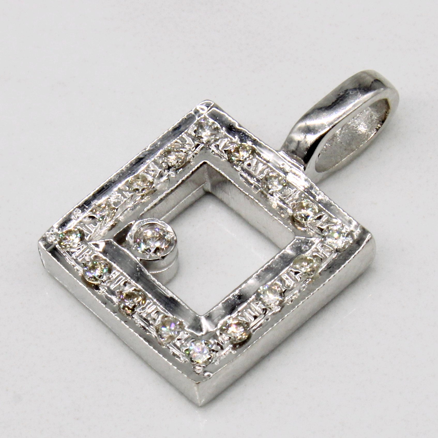 Diamond Square Pendant | 0.22ctw |
