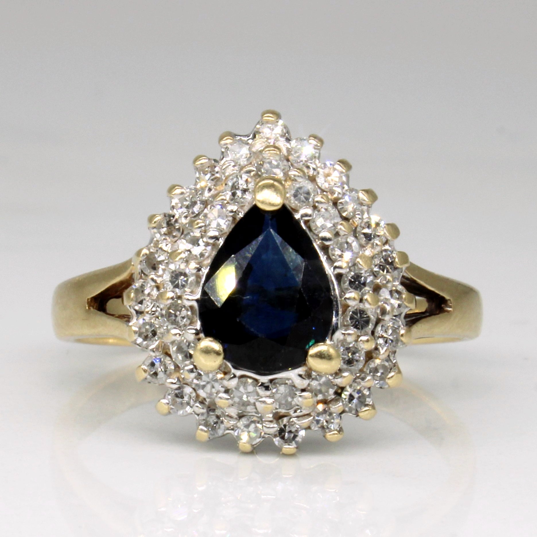 Sapphire & Diamond Cocktail Ring | 1.20ct, 0.40ctw | SZ 9 |