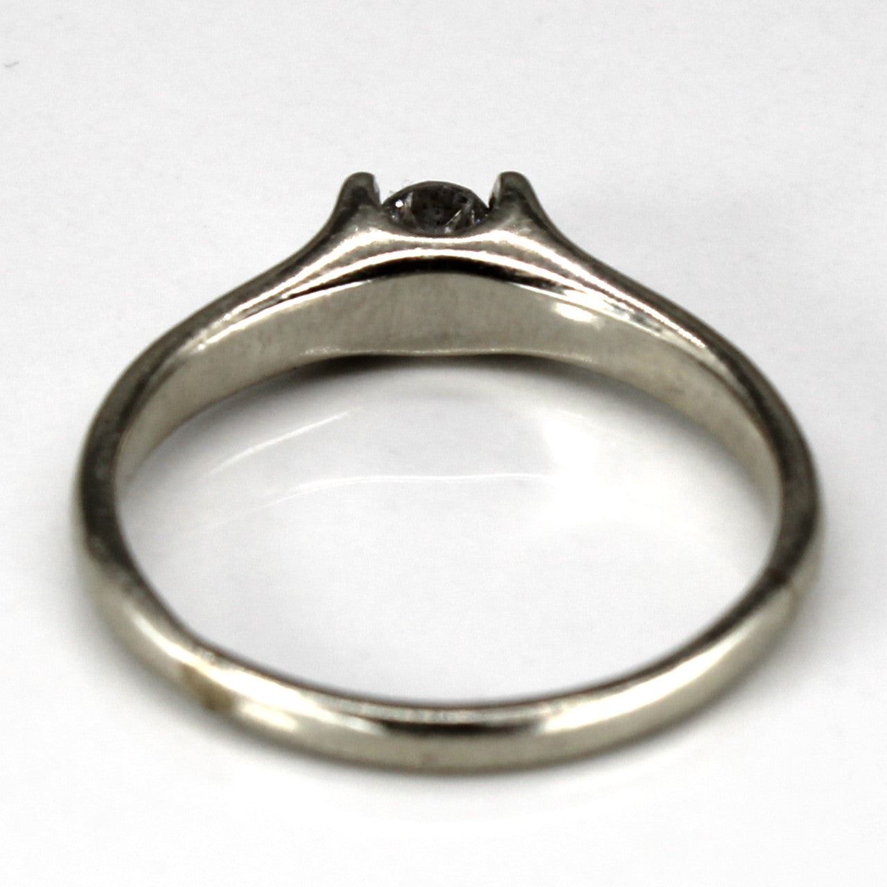 Tension Set Solitaire Diamond 14k Ring | 0.18ct | SZ 8.25 |