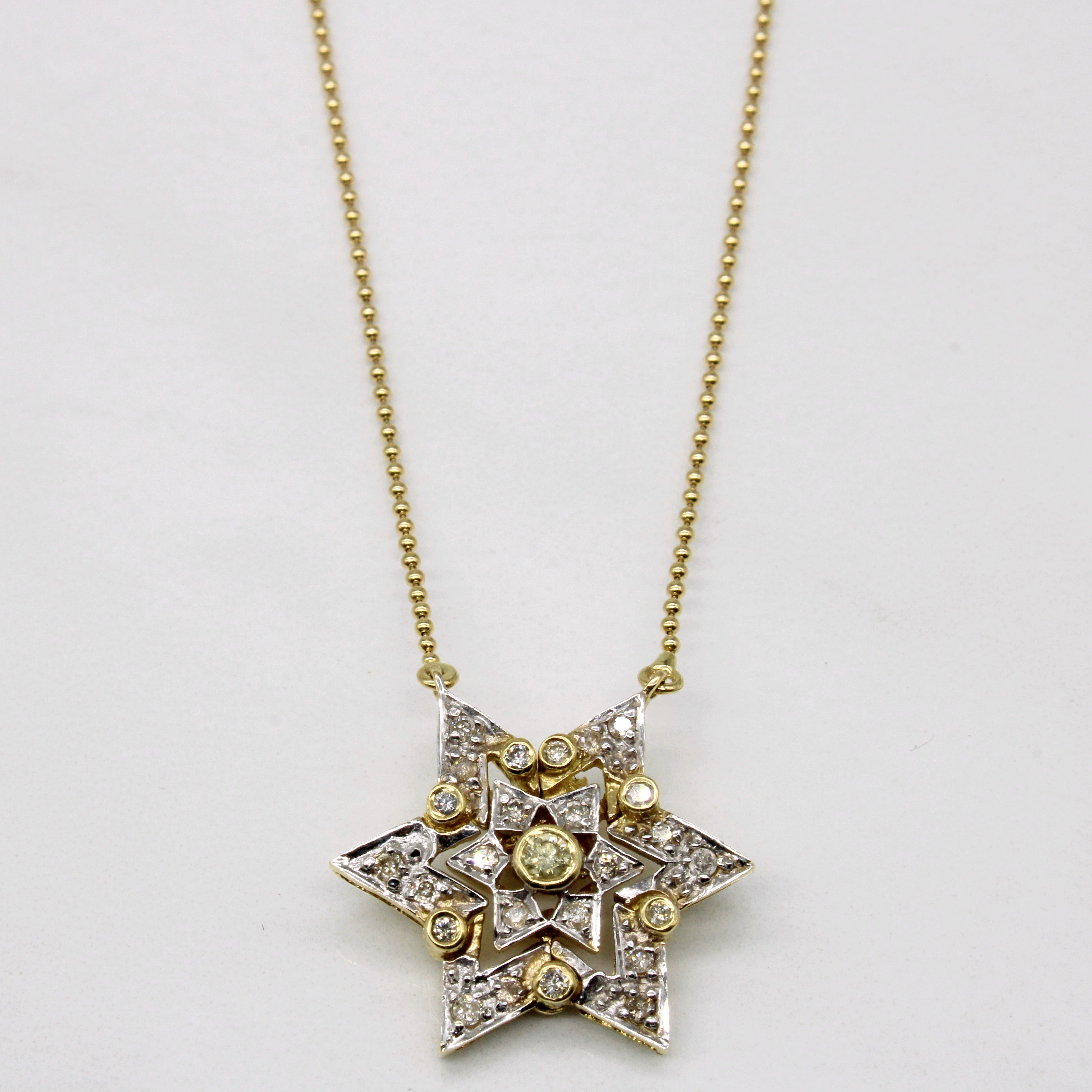 Diamond Snowflake Necklace | 0.20ctw | 16" |