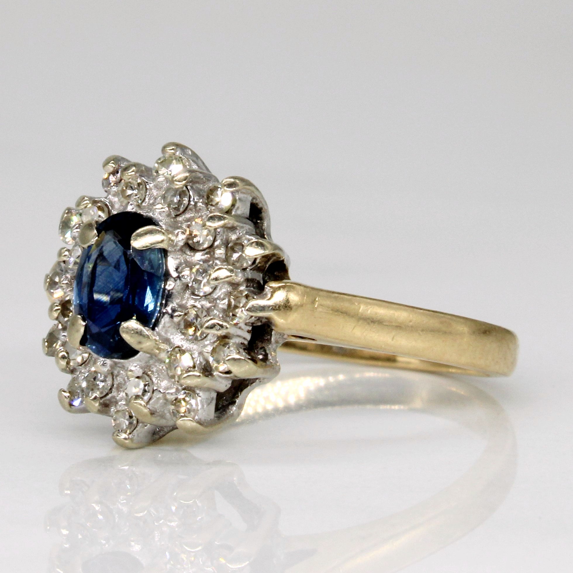 Sapphire & Diamond Halo Ring | 0.50ct, 0.24ctw | SZ 5.75 |