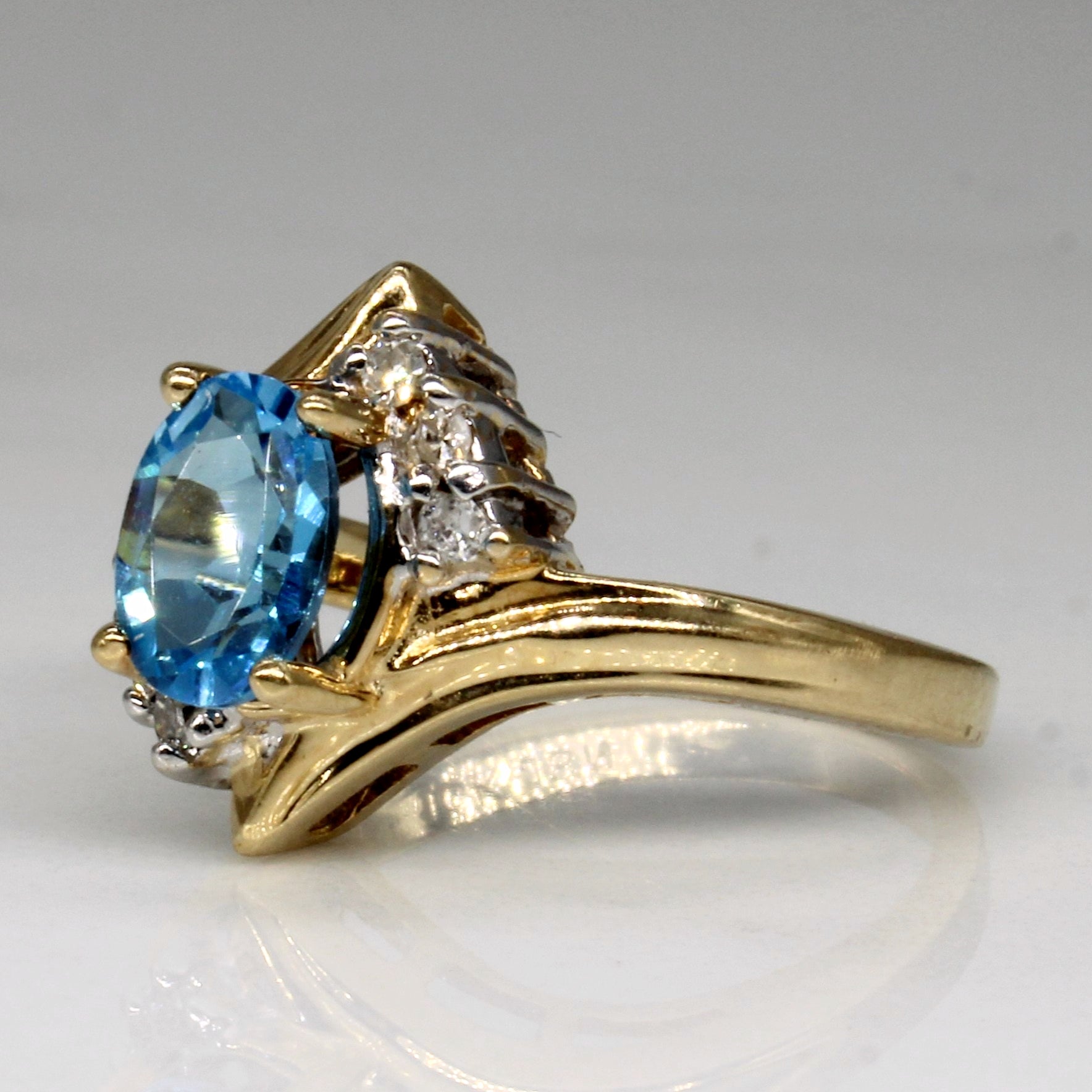 Topaz & Diamond Waterfall Ring | 0.80ct, 0.06ctw | SZ 5 |